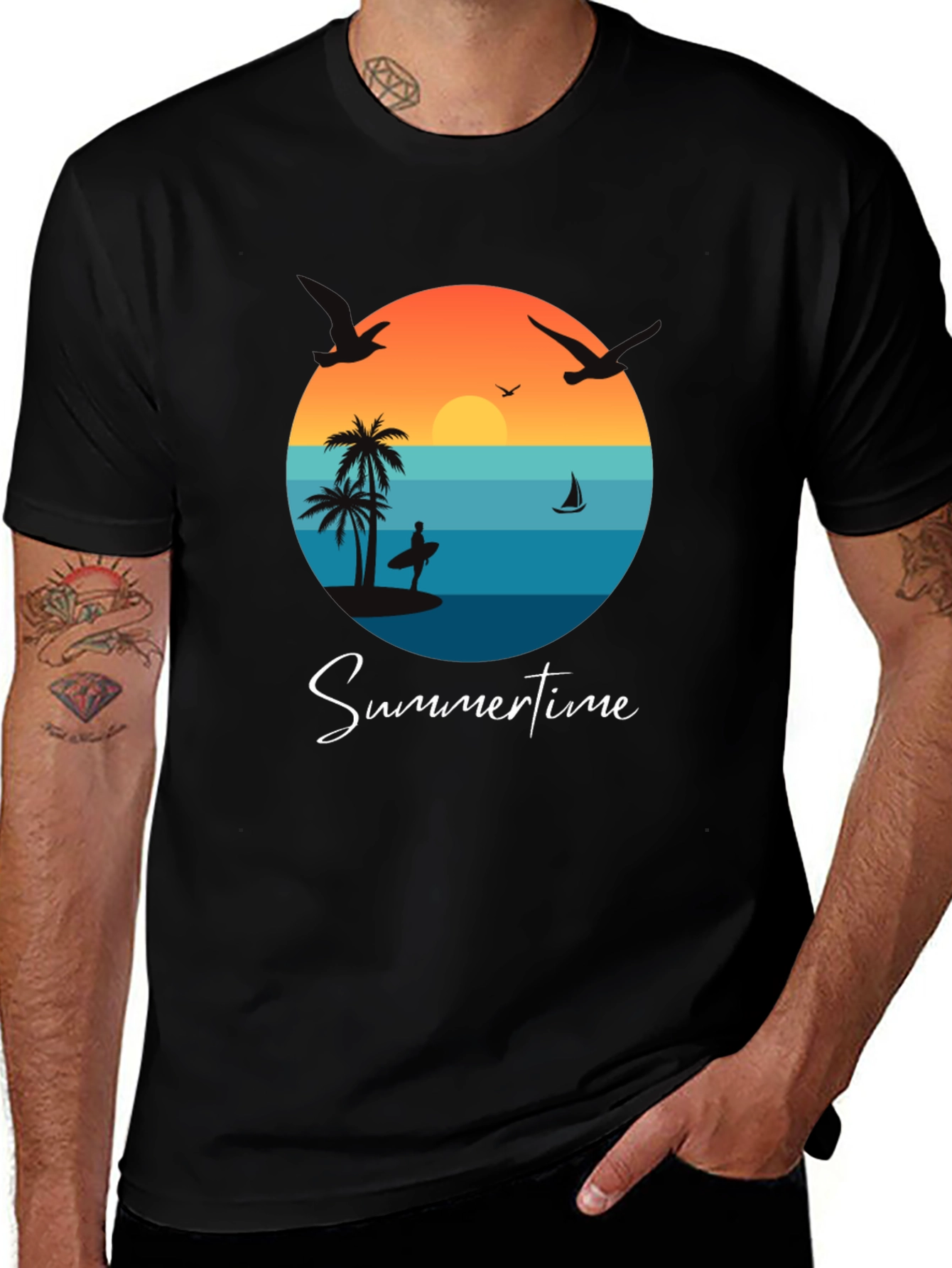 Summertime Graphic Tee - Beach Vibes T-Shirt