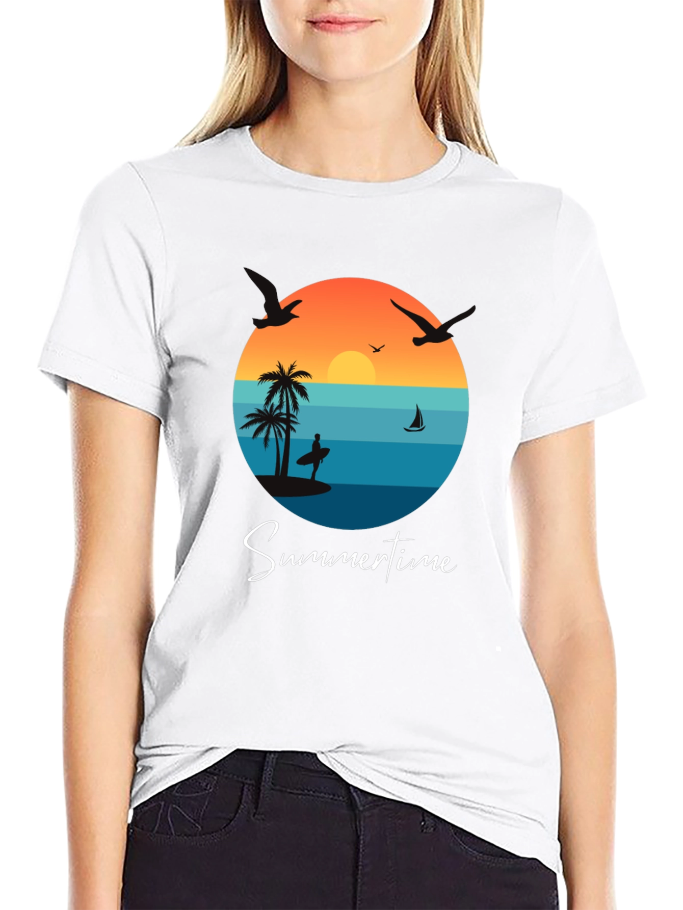 Summertime Graphic Tee - Beach Vibes T-Shirt