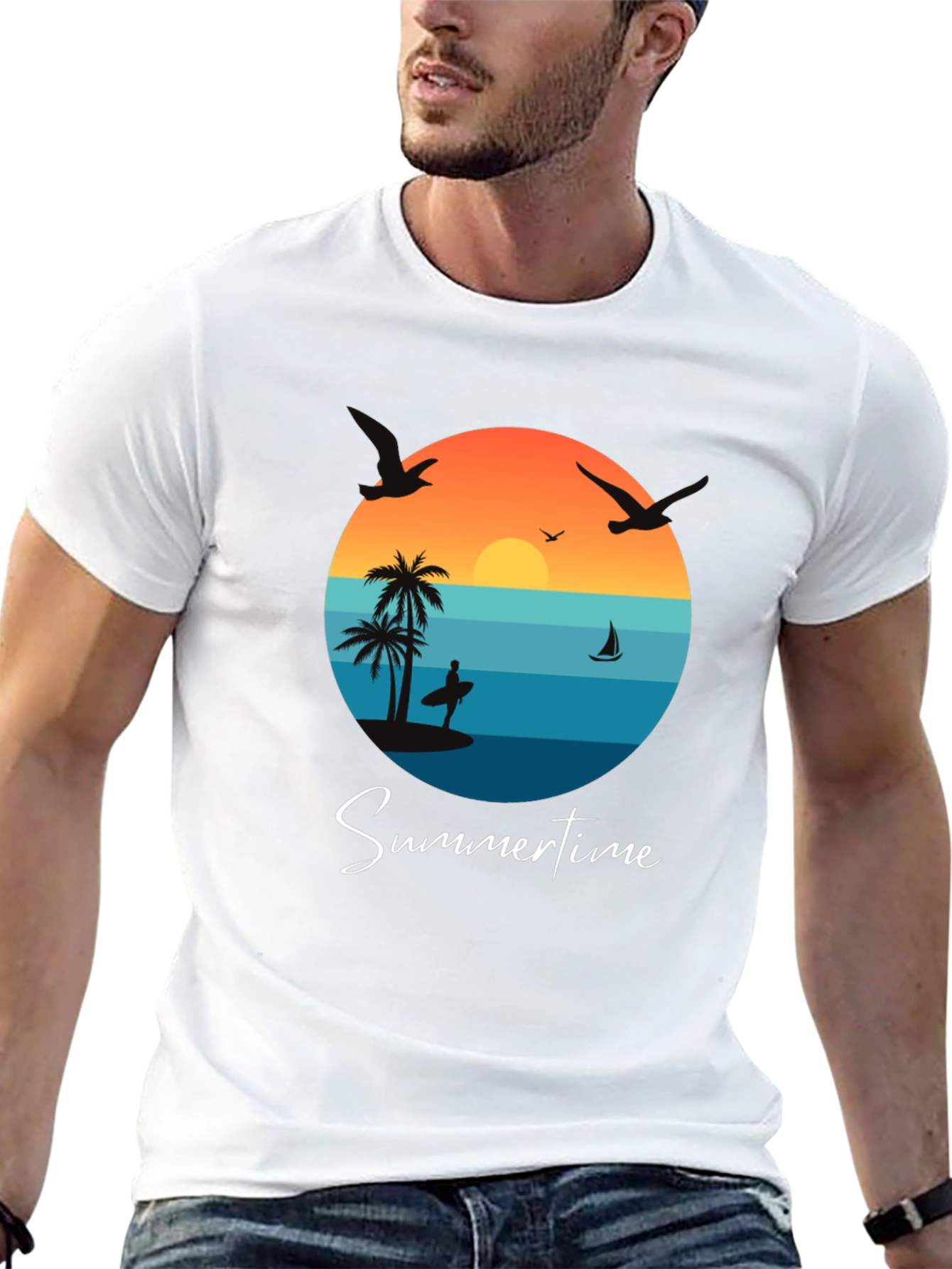 Summertime Graphic Tee - Beach Vibes T-Shirt