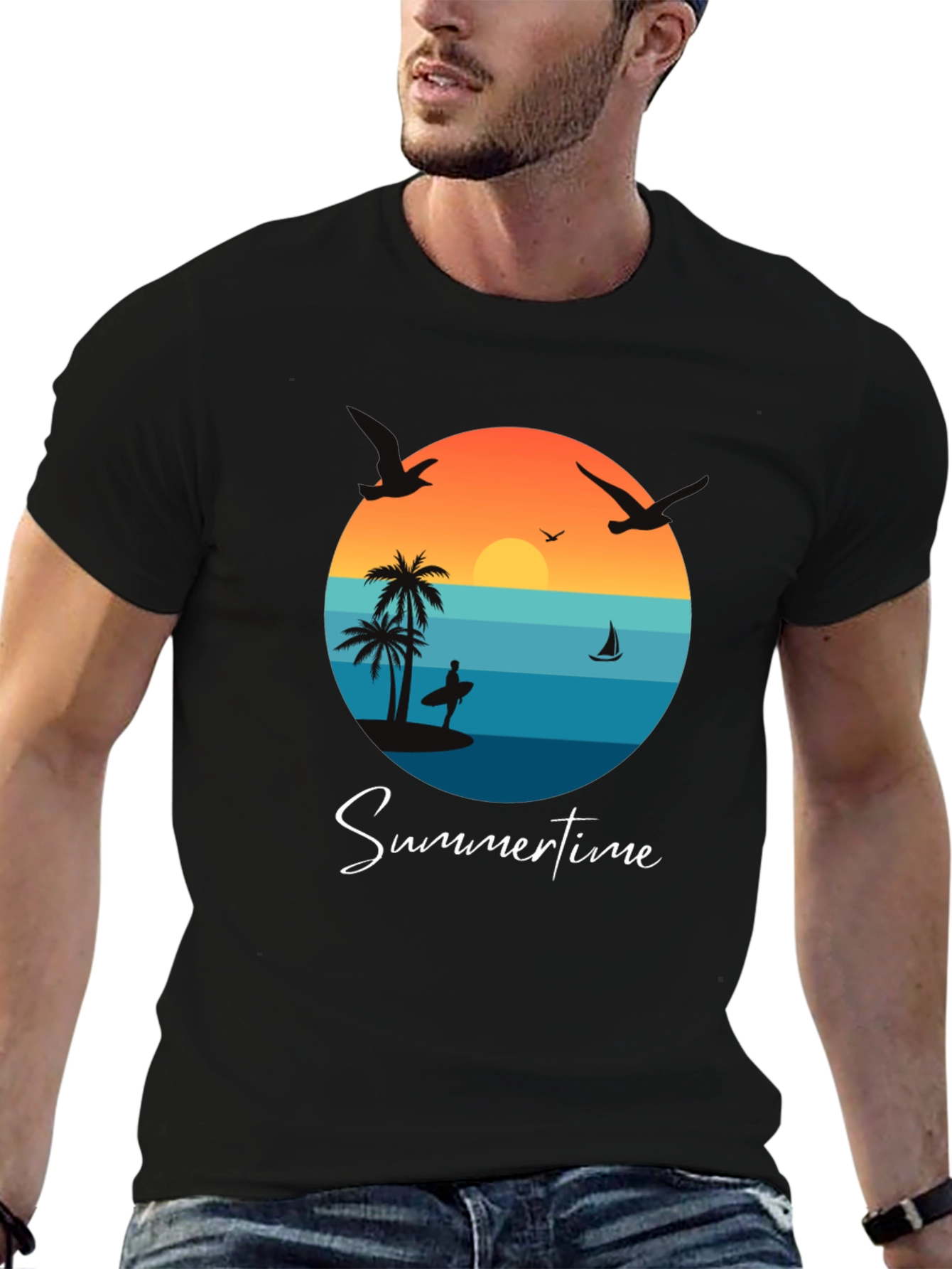 Summertime Graphic Tee - Beach Vibes T-Shirt