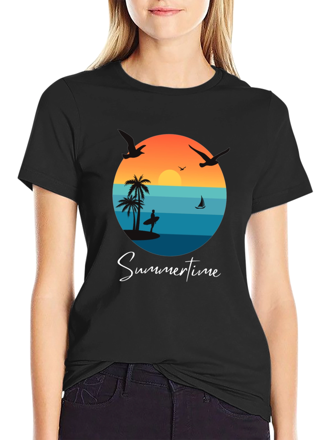 Summertime Graphic Tee - Beach Vibes T-Shirt