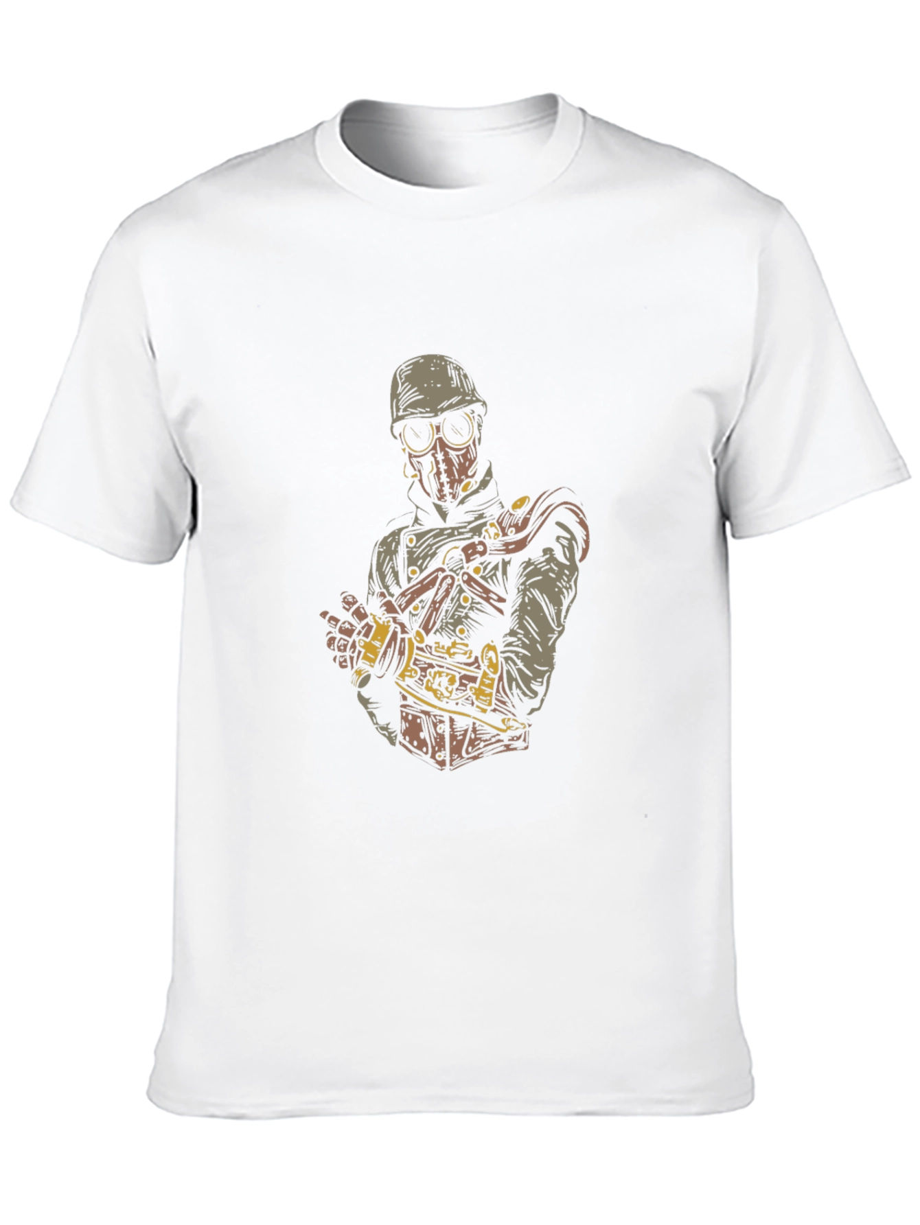 Steampunk Graphic Print Tee - Black