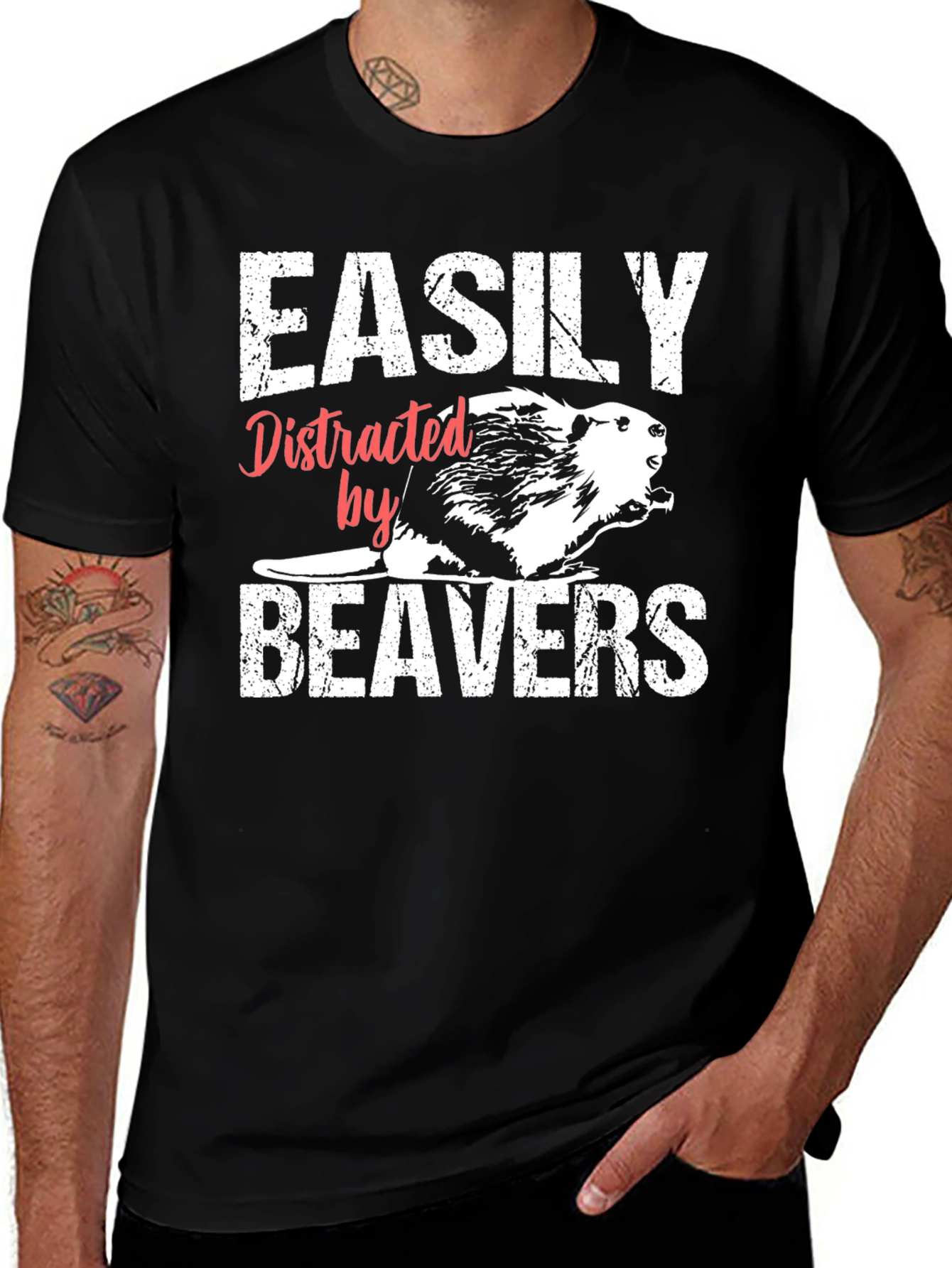Easily Distracted By Beavers T-Shirt