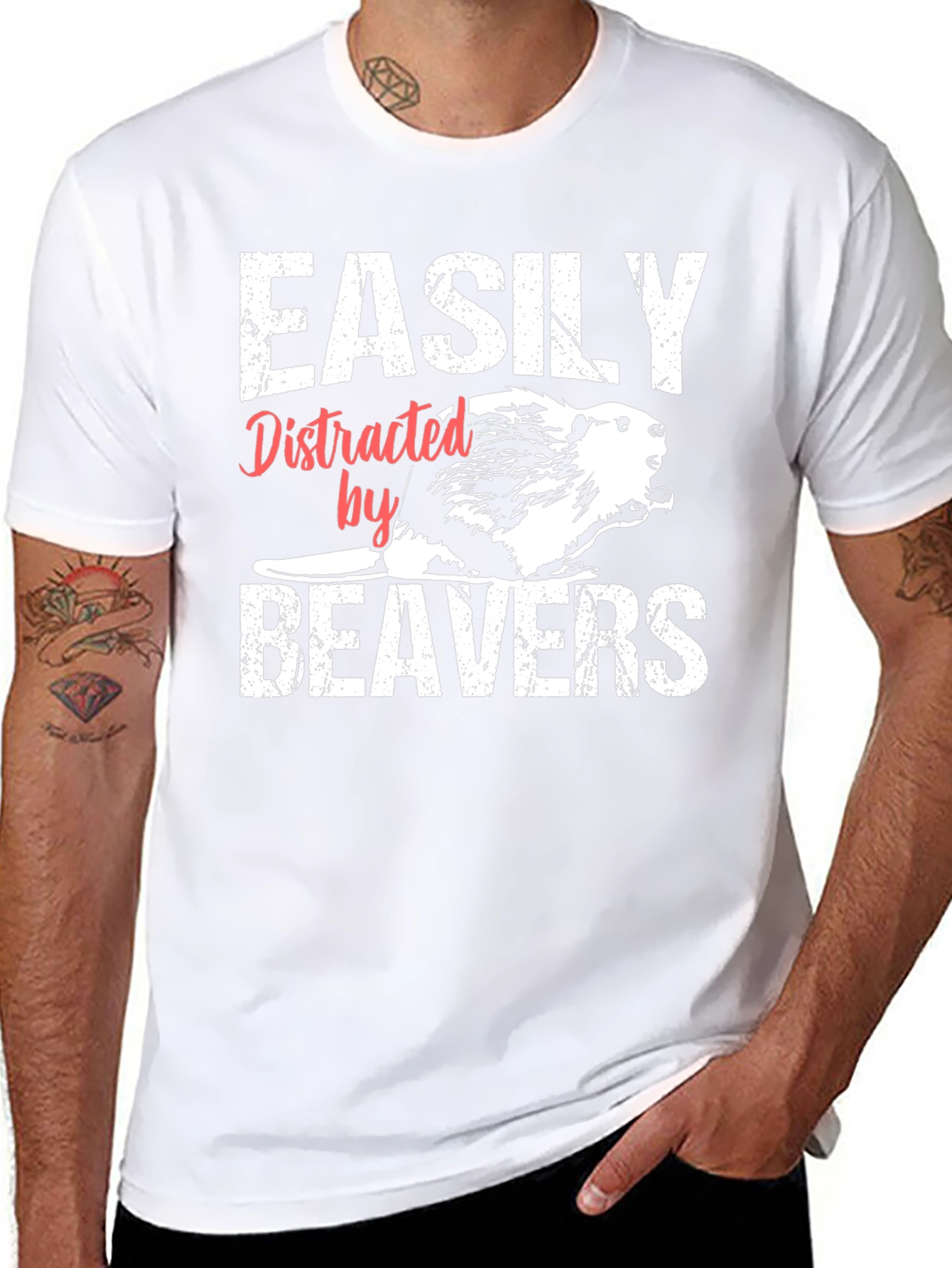 Easily Distracted By Beavers T-Shirt