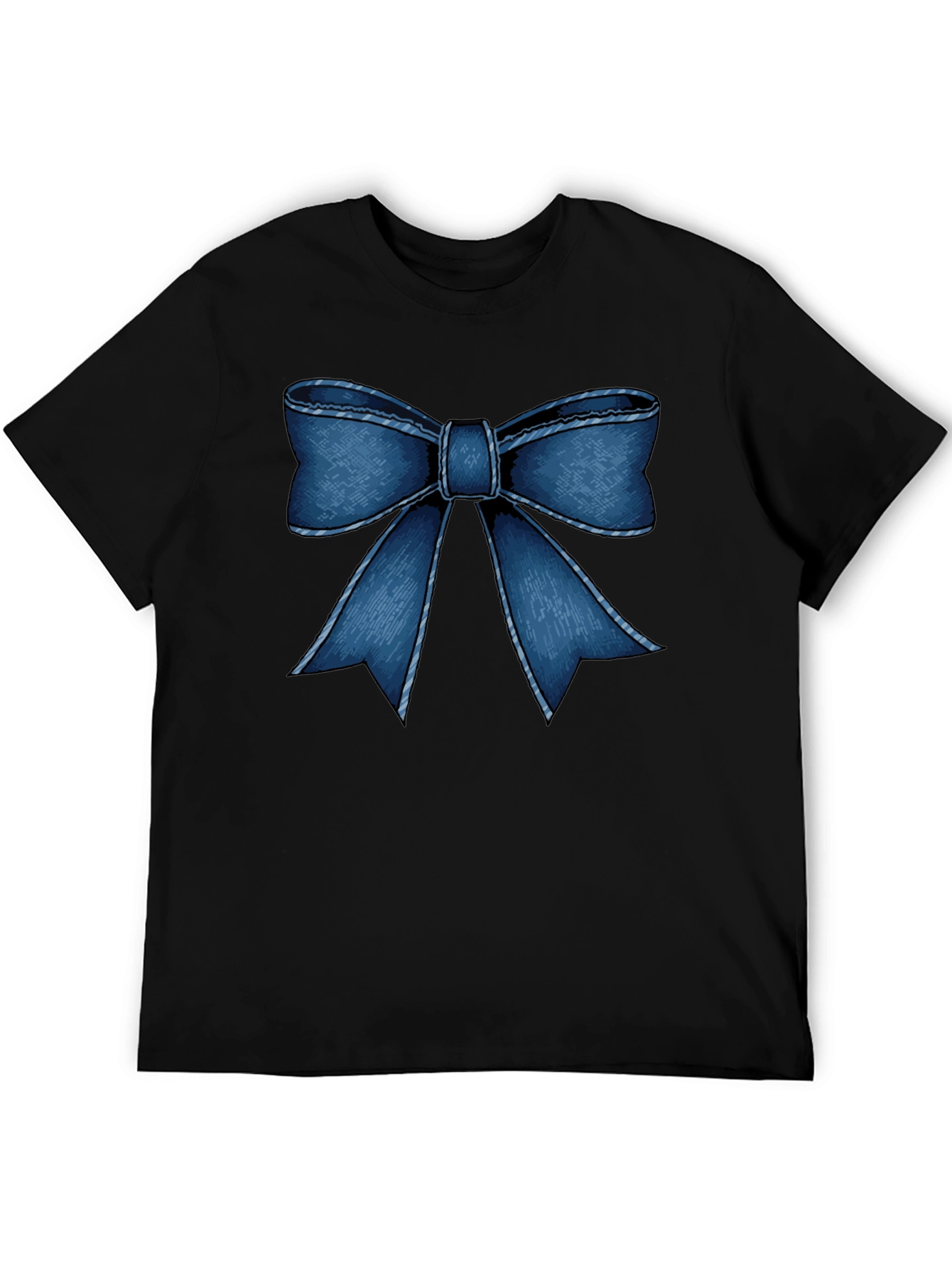 Bow Graphic Black Tee - Mens Casual Shirt
