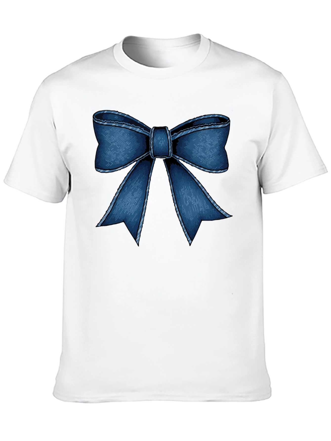 Bow Graphic Black Tee - Mens Casual Shirt