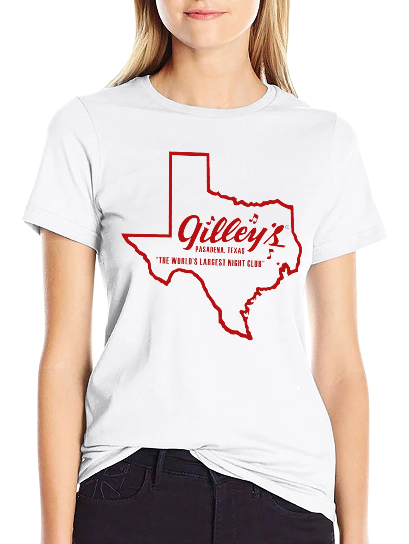 Gilleys Texas T-Shirt - Black Crew Neck Tee