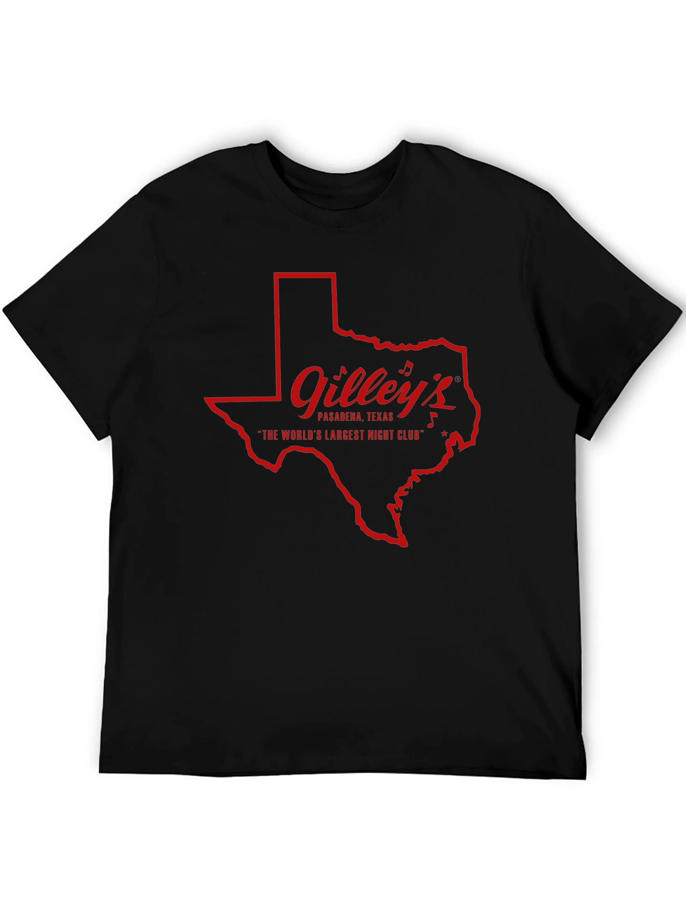 Gilleys Texas T-Shirt - Black Crew Neck Tee