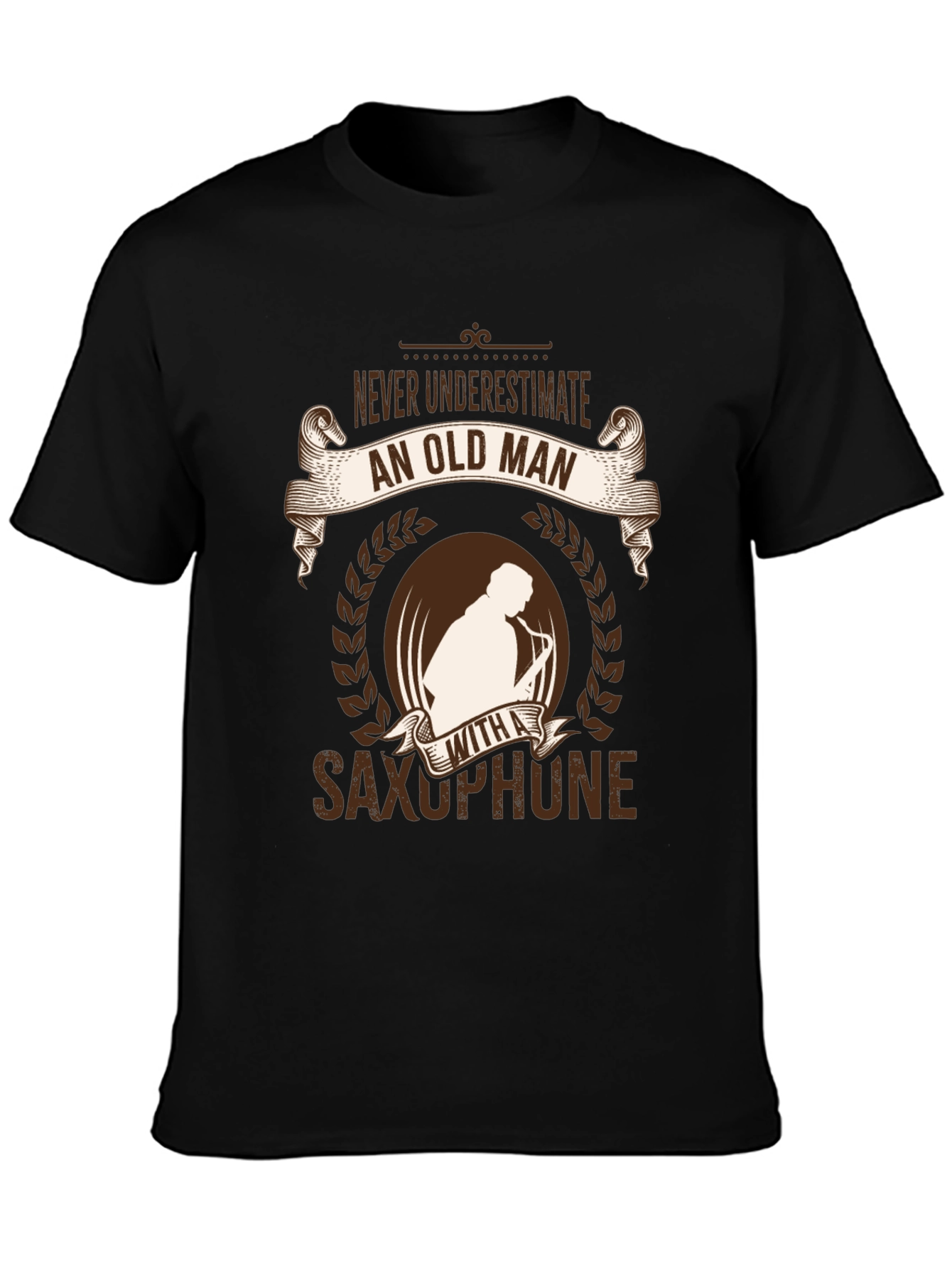 Funny Old Man Saxophone Player T-Shirt