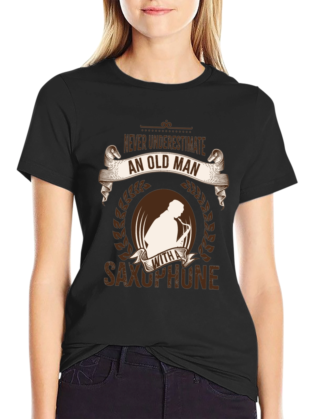 Funny Old Man Saxophone Player T-Shirt