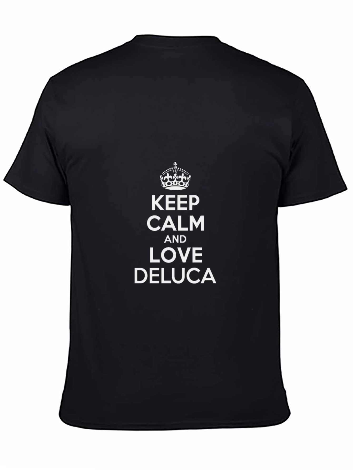 Keep Calm and Love Deluca Black T-Shirt