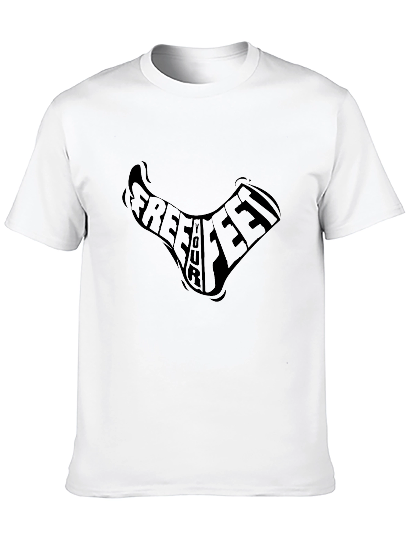 Free Four Feet Black T-Shirt