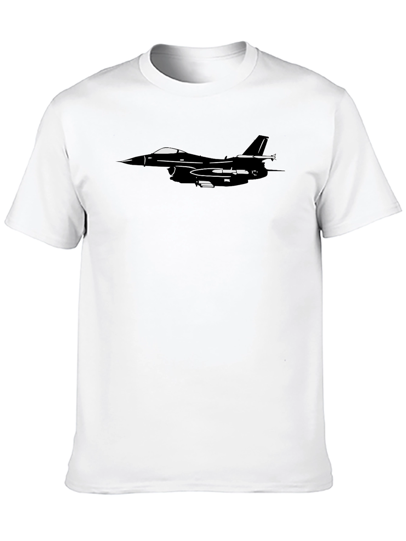 Jet Fighter Graphic T-Shirt - Sleek Black Tee