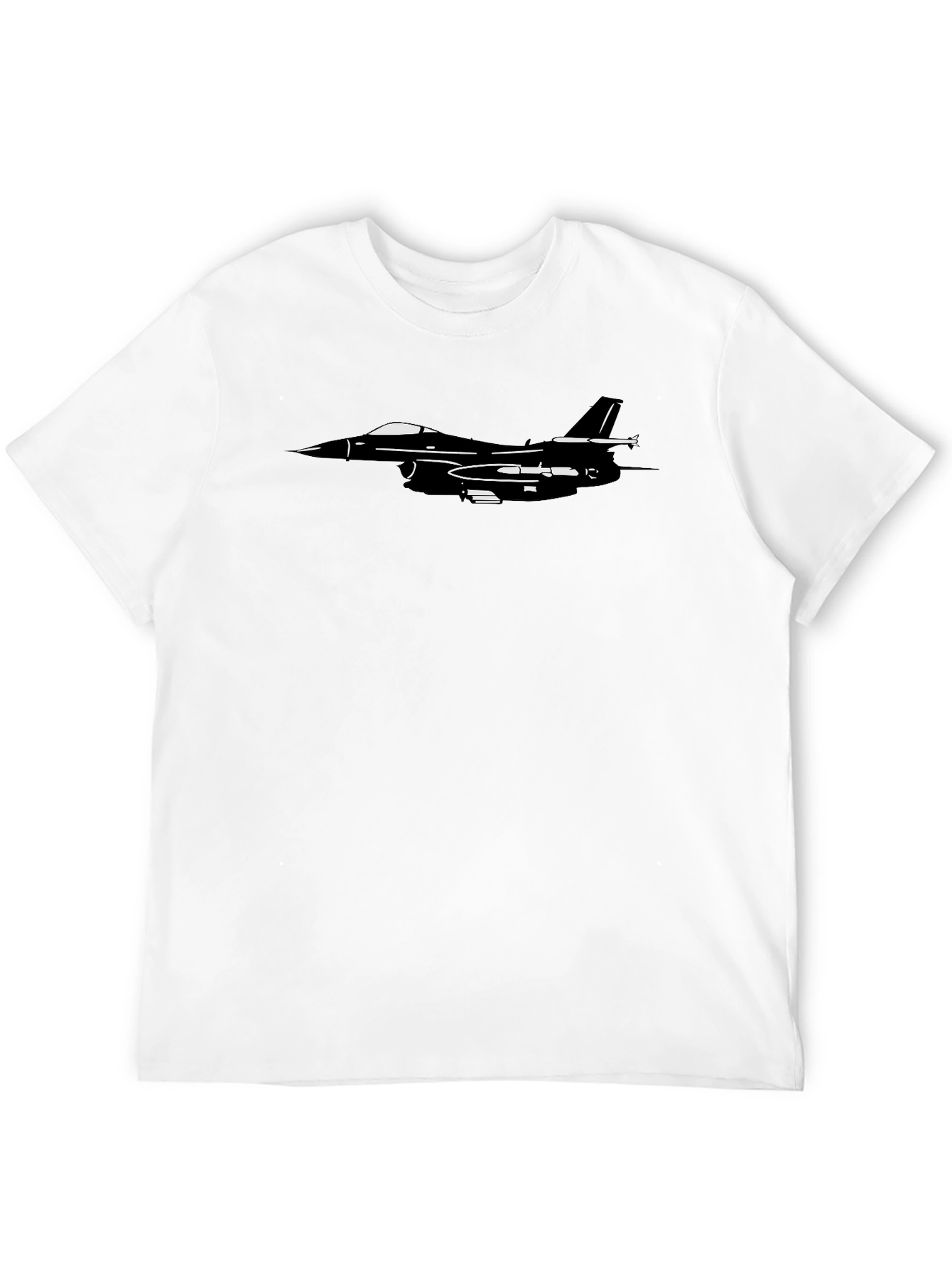 Jet Fighter Graphic T-Shirt - Sleek Black Tee