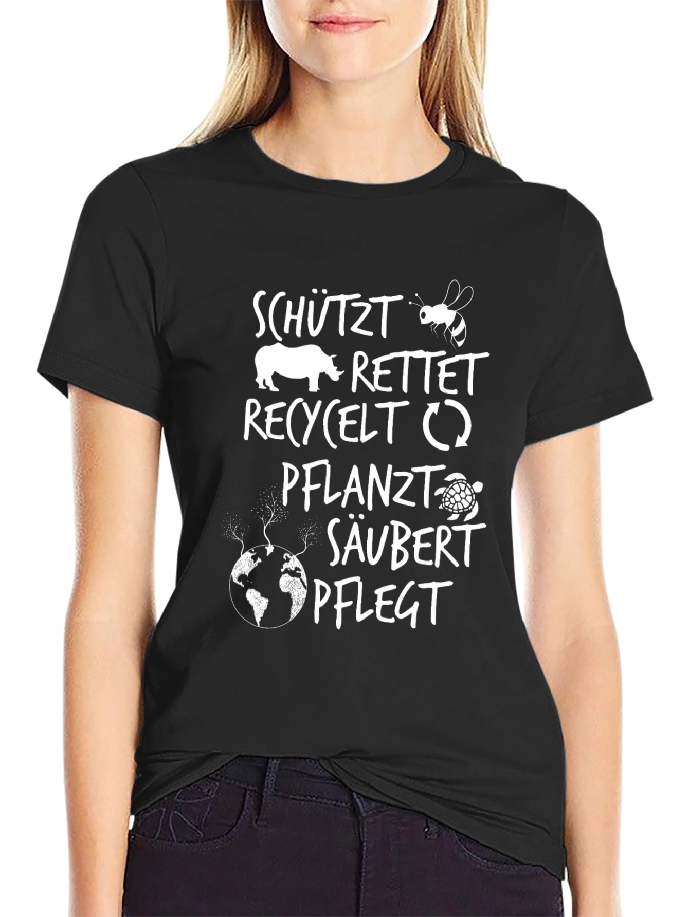 Eco-Friendly Save the Planet Graphic T-Shirt