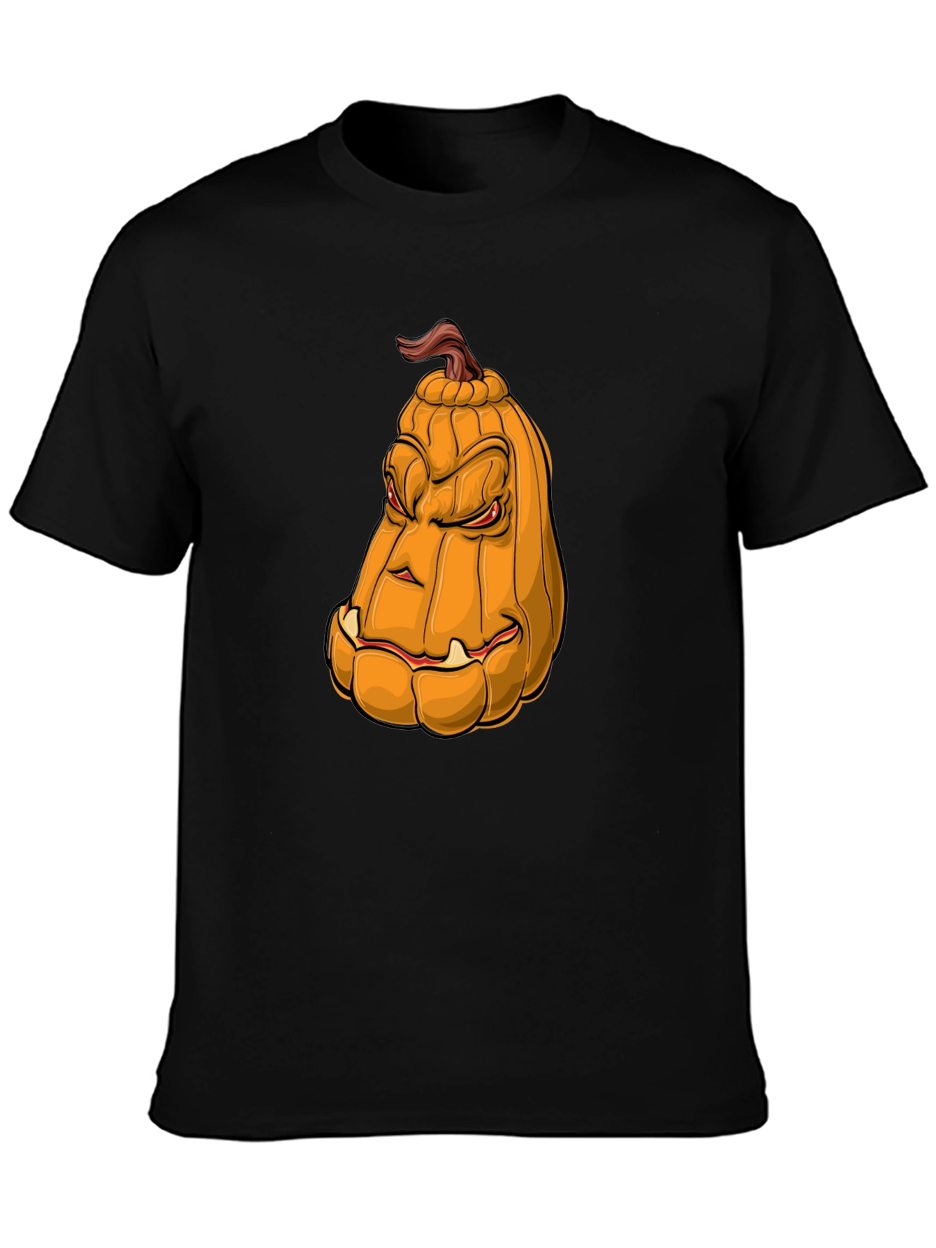 Mens Halloween Pumpkin Face Graphic Tee