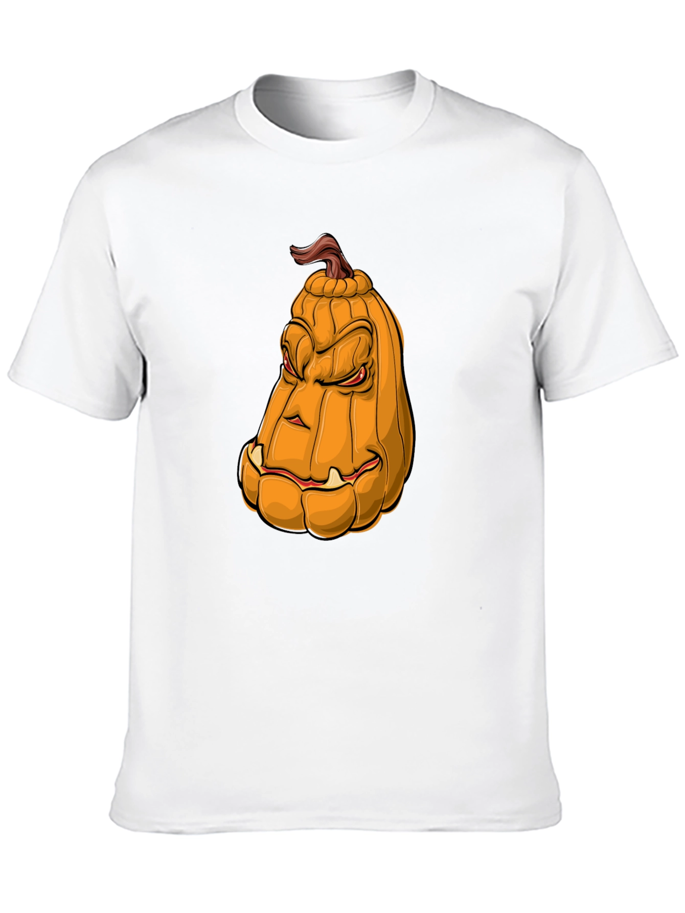 Mens Halloween Pumpkin Face Graphic Tee