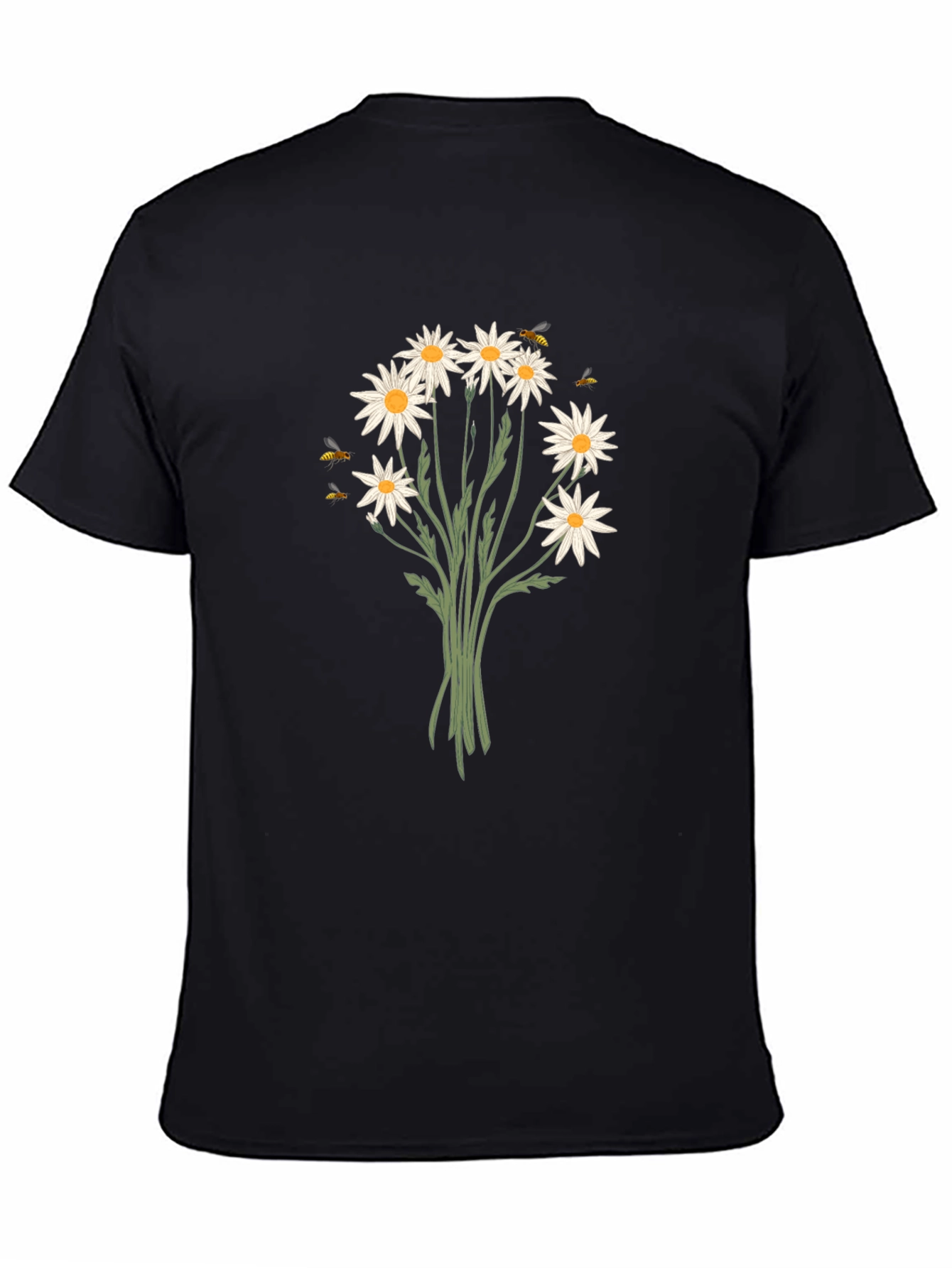 Daisy & Bee Graphic Black T-Shirt