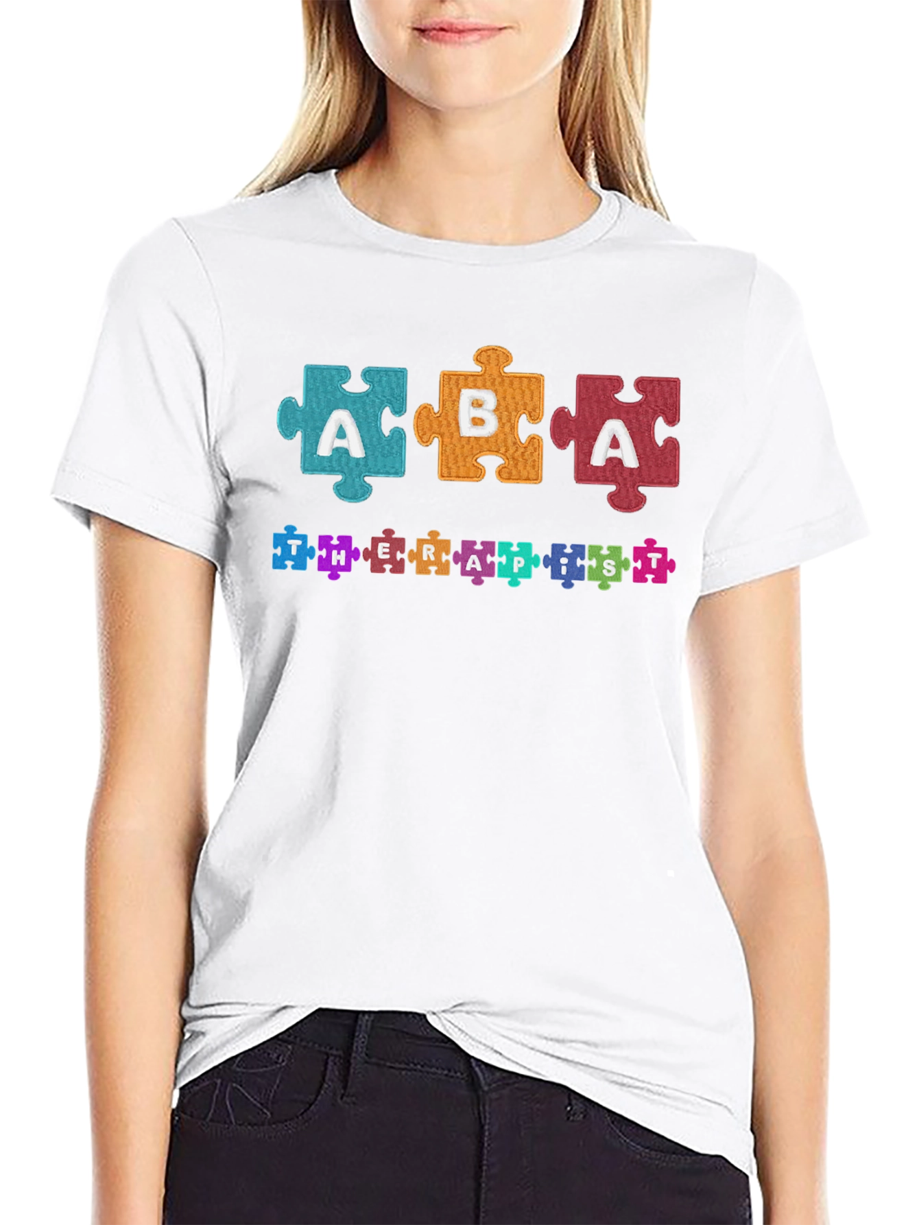 ABA Therapist Puzzle Piece T-Shirt