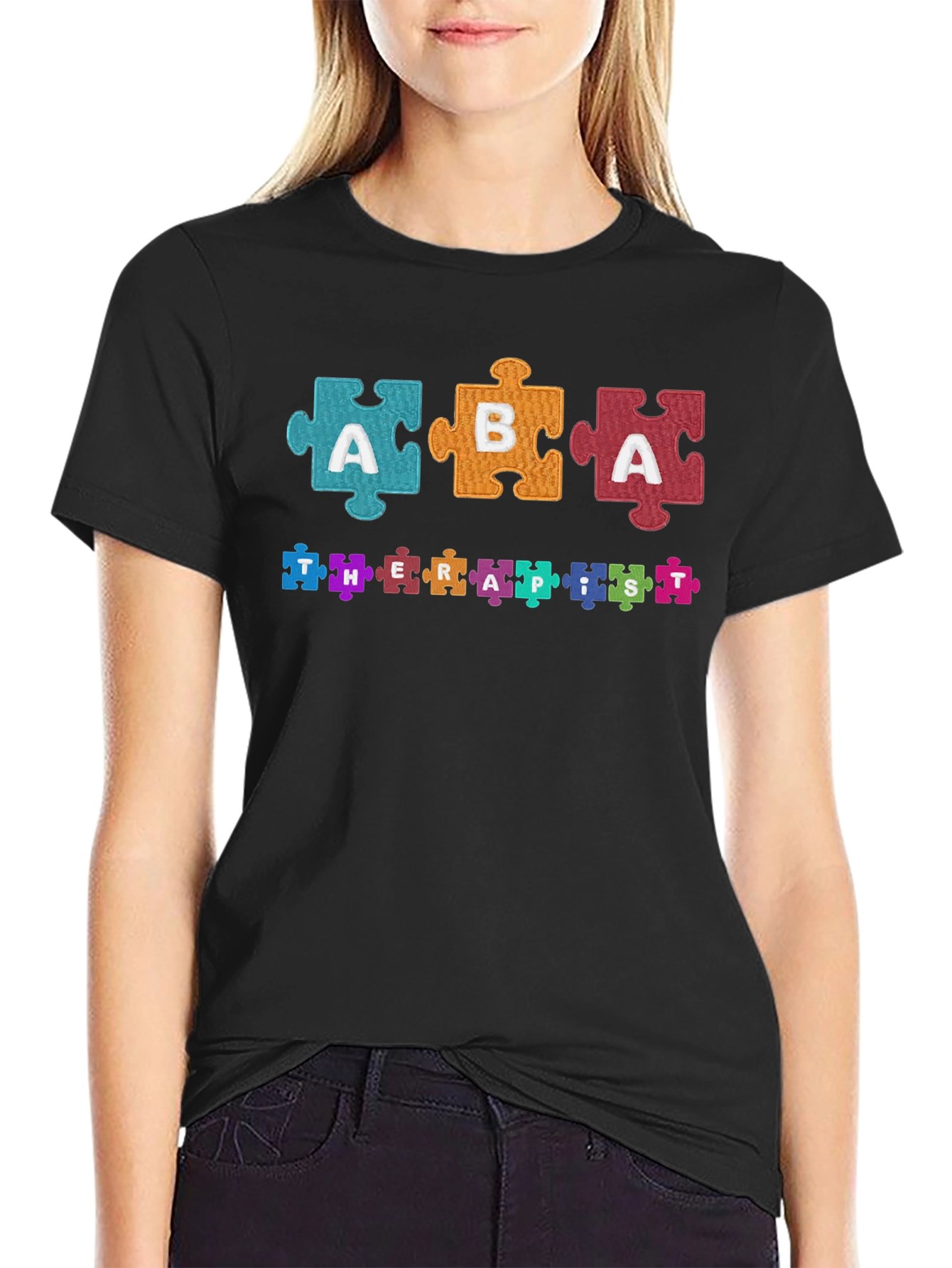 ABA Therapist Puzzle Piece T-Shirt