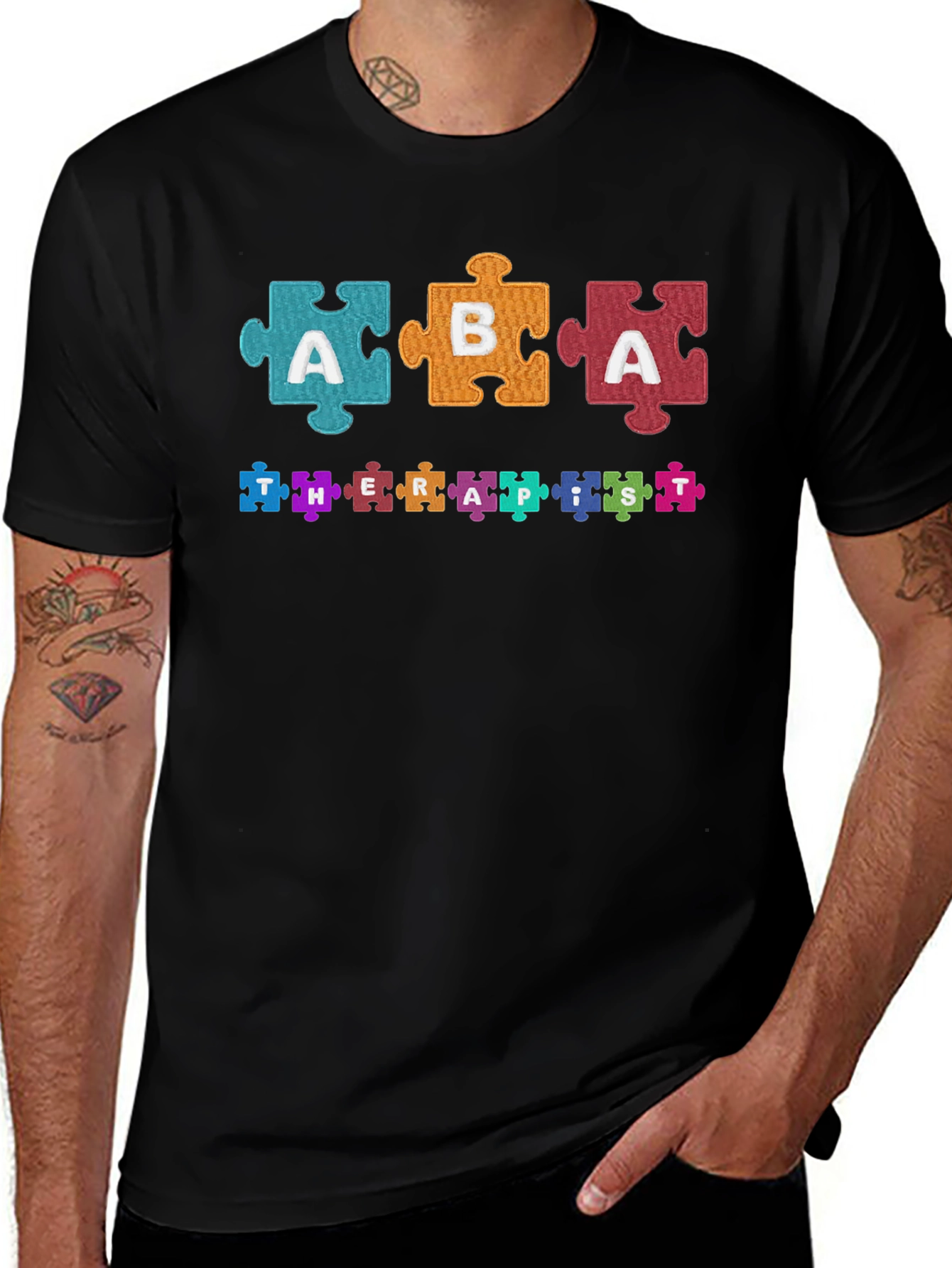 ABA Therapist Puzzle Piece T-Shirt