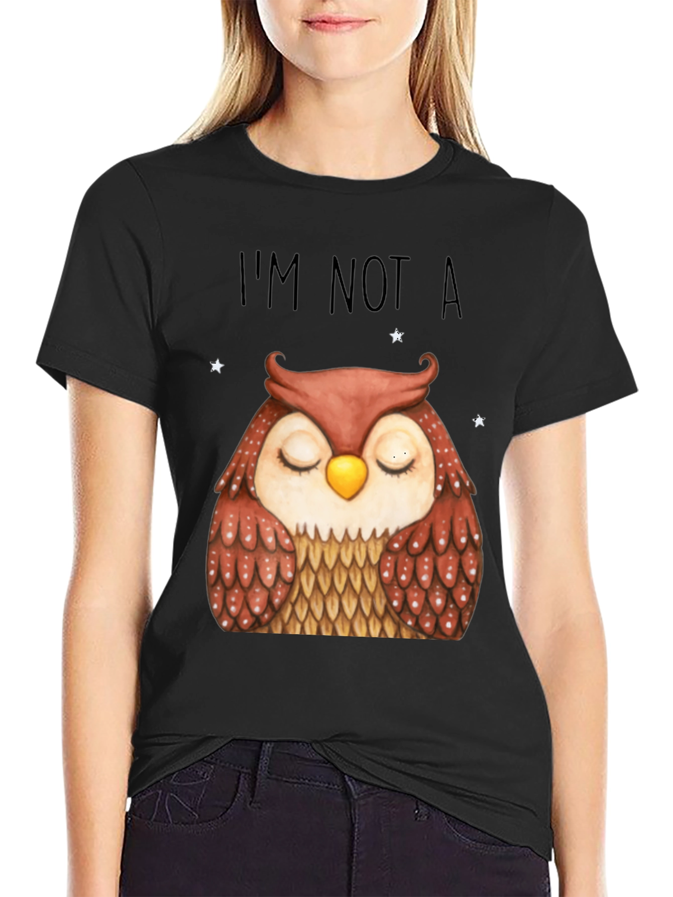 Owl Graphic T-Shirt - Im Not A Tee