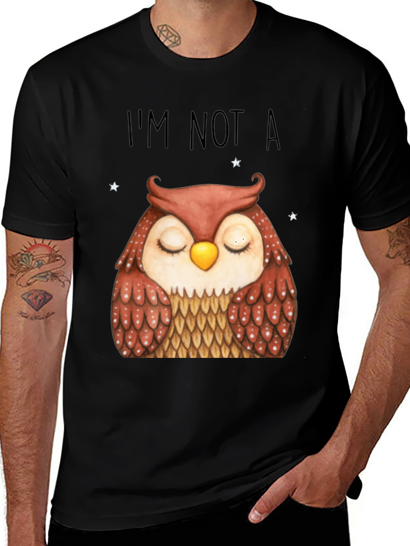 Owl Graphic T-Shirt - Im Not A Tee