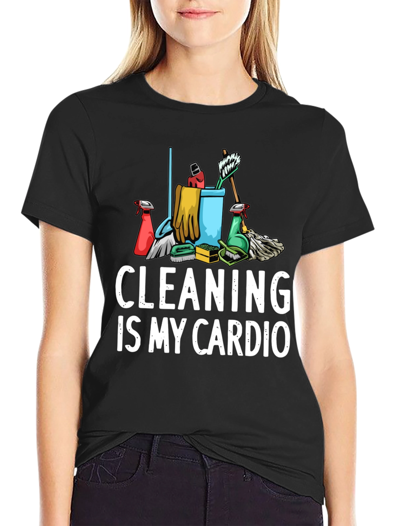 Cleaning Is My Cardio Graphic T-Shirt