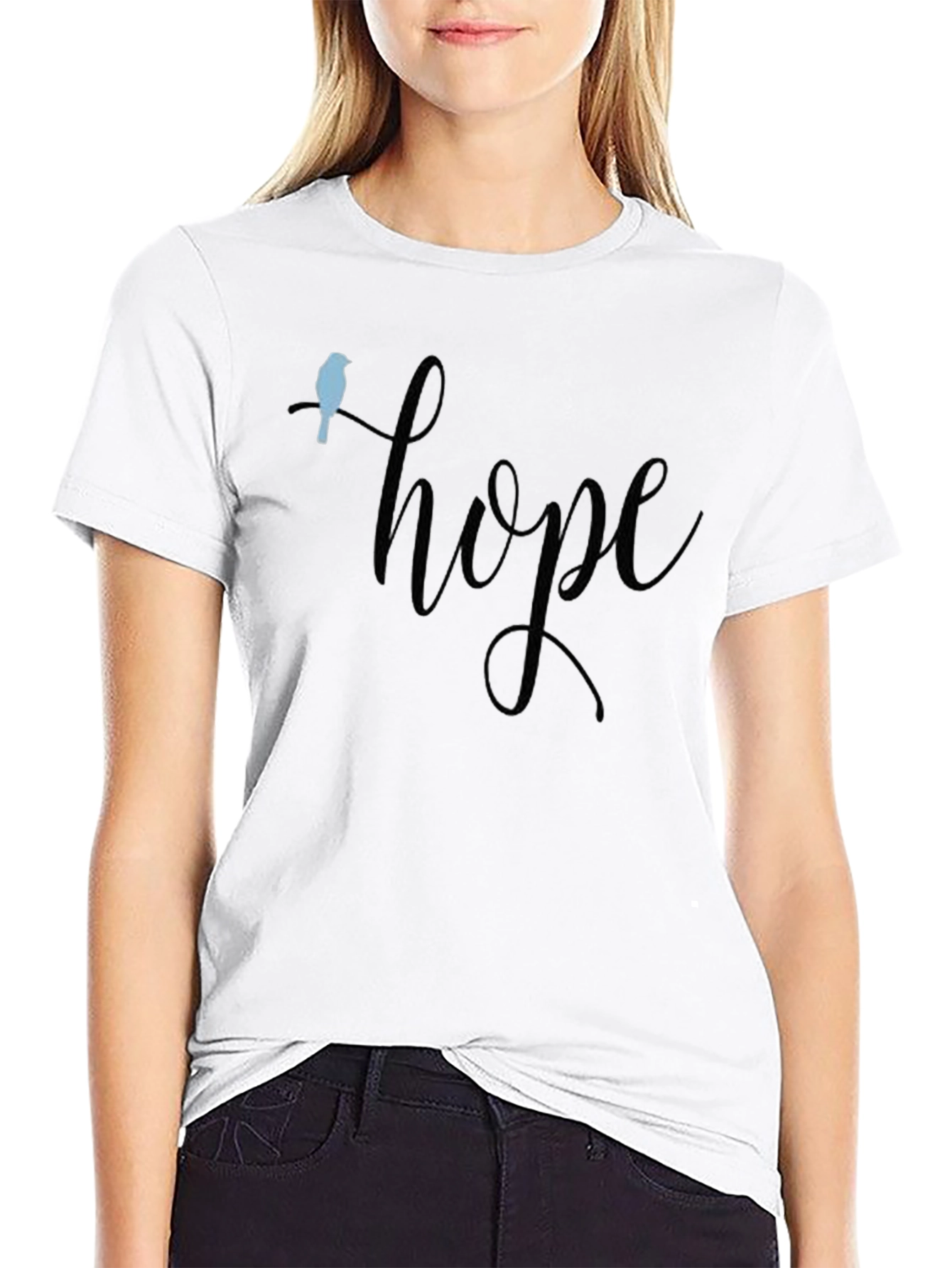 Hope Bird Tee - Unisex Black T-Shirt