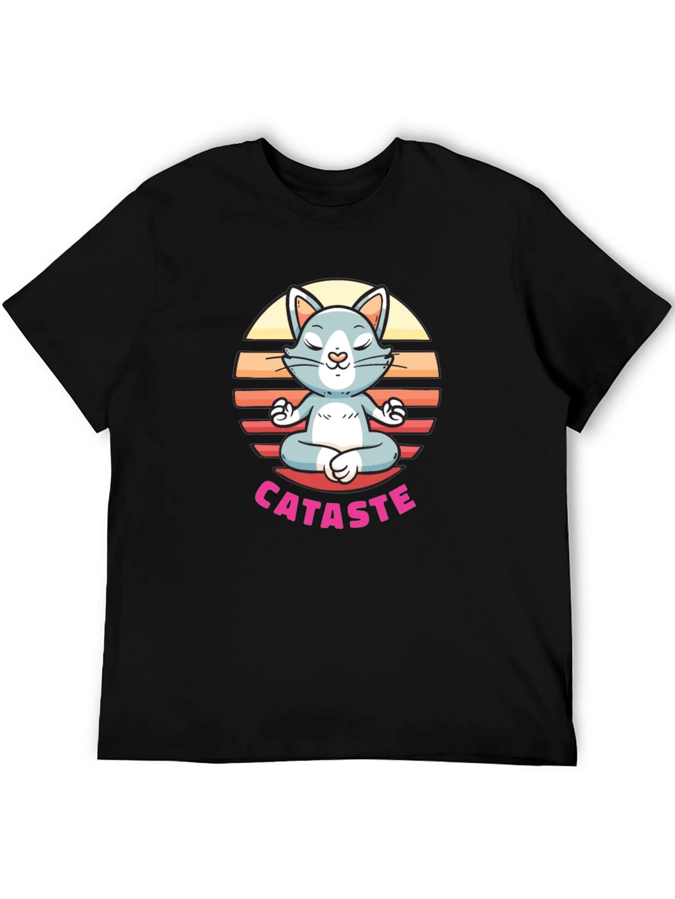 Cataste Yoga Cat T-Shirt - Meditating Feline Tee