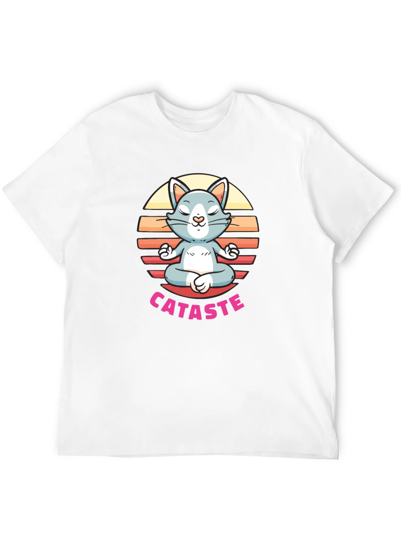 Cataste Yoga Cat T-Shirt - Meditating Feline Tee