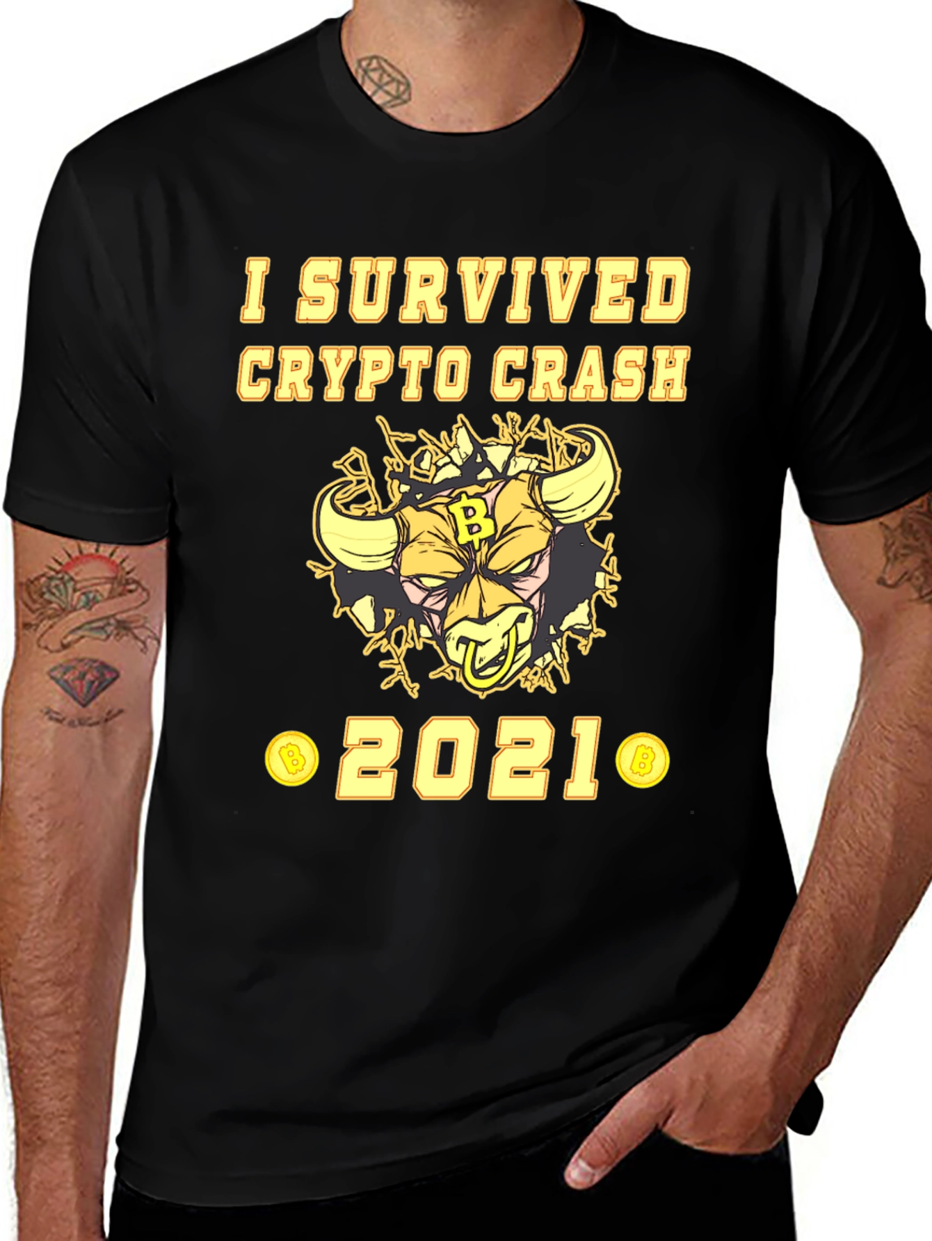 I Survived Crypto Crash 2021 Graphic Tee