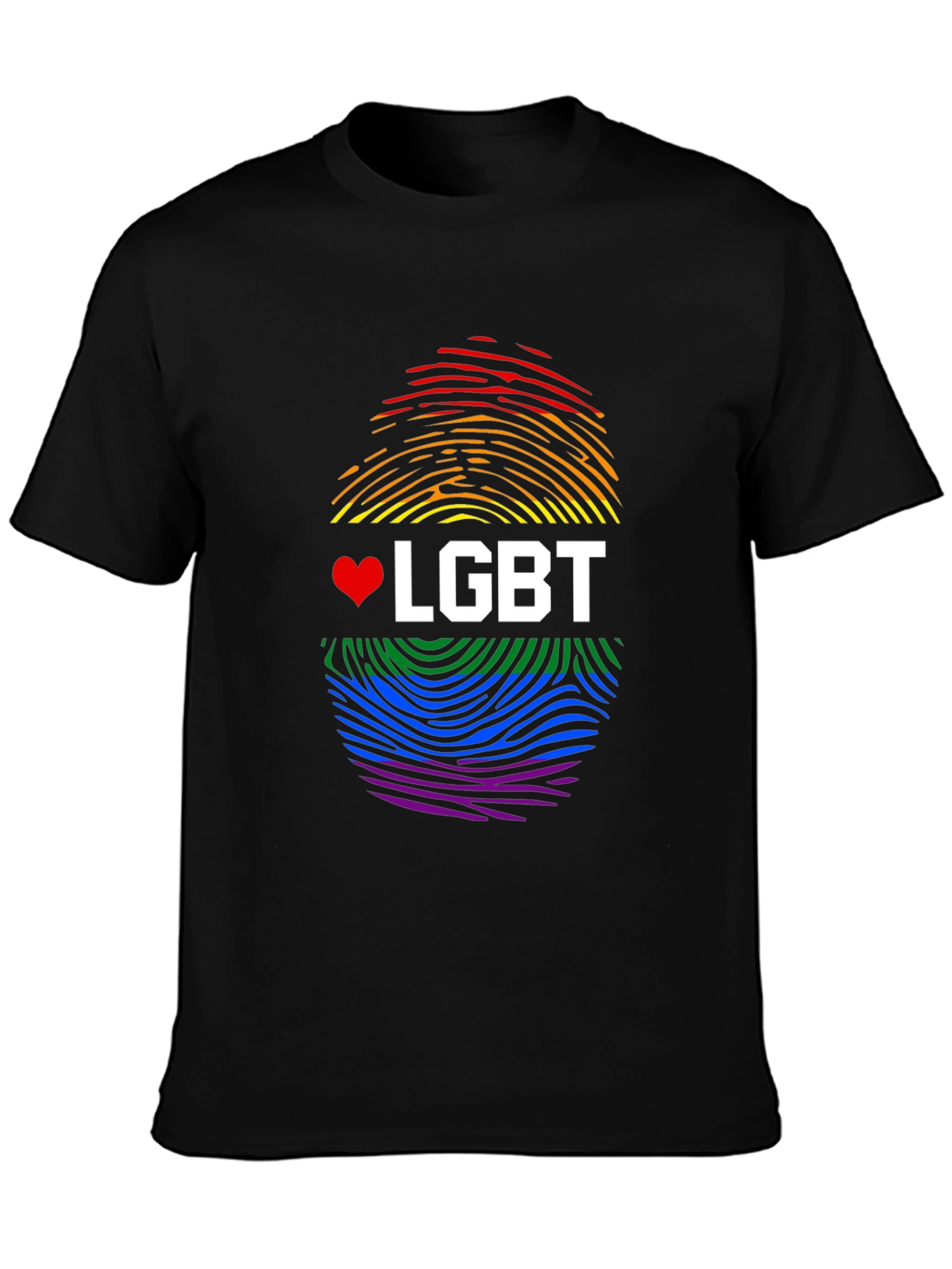 LGBT Pride Fingerprint T-Shirt - Love & Equality