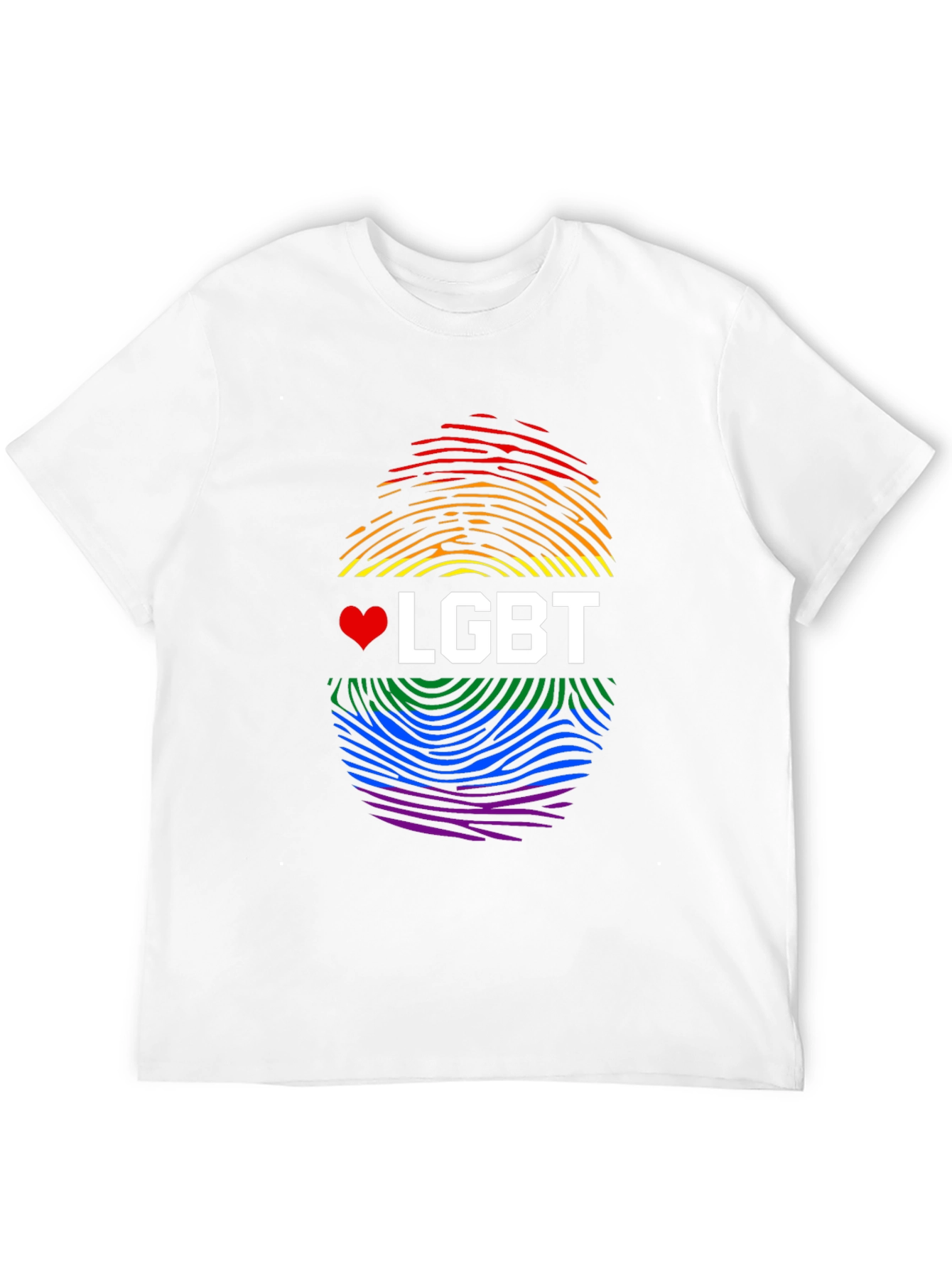 LGBT Pride Fingerprint T-Shirt - Love & Equality
