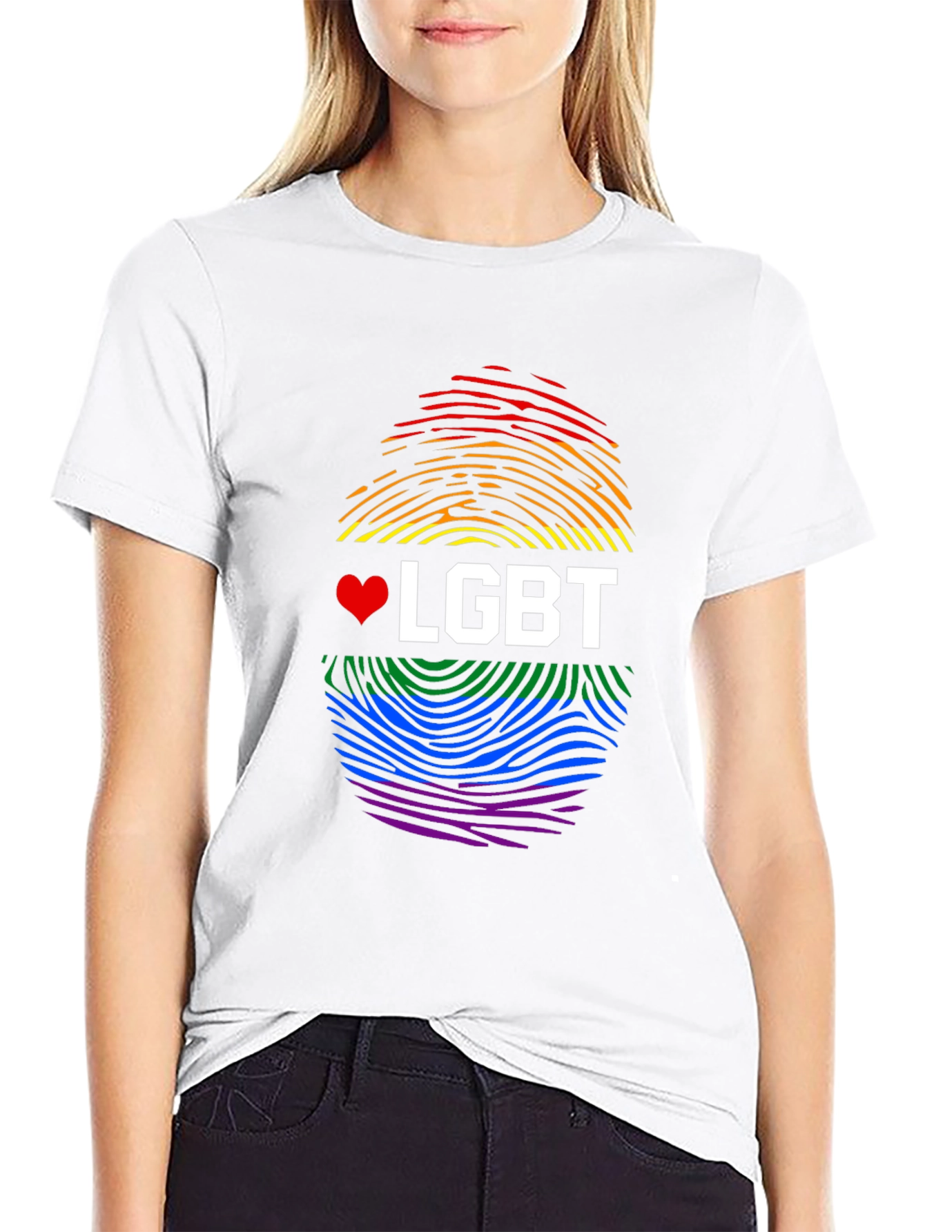LGBT Pride Fingerprint T-Shirt - Love & Equality