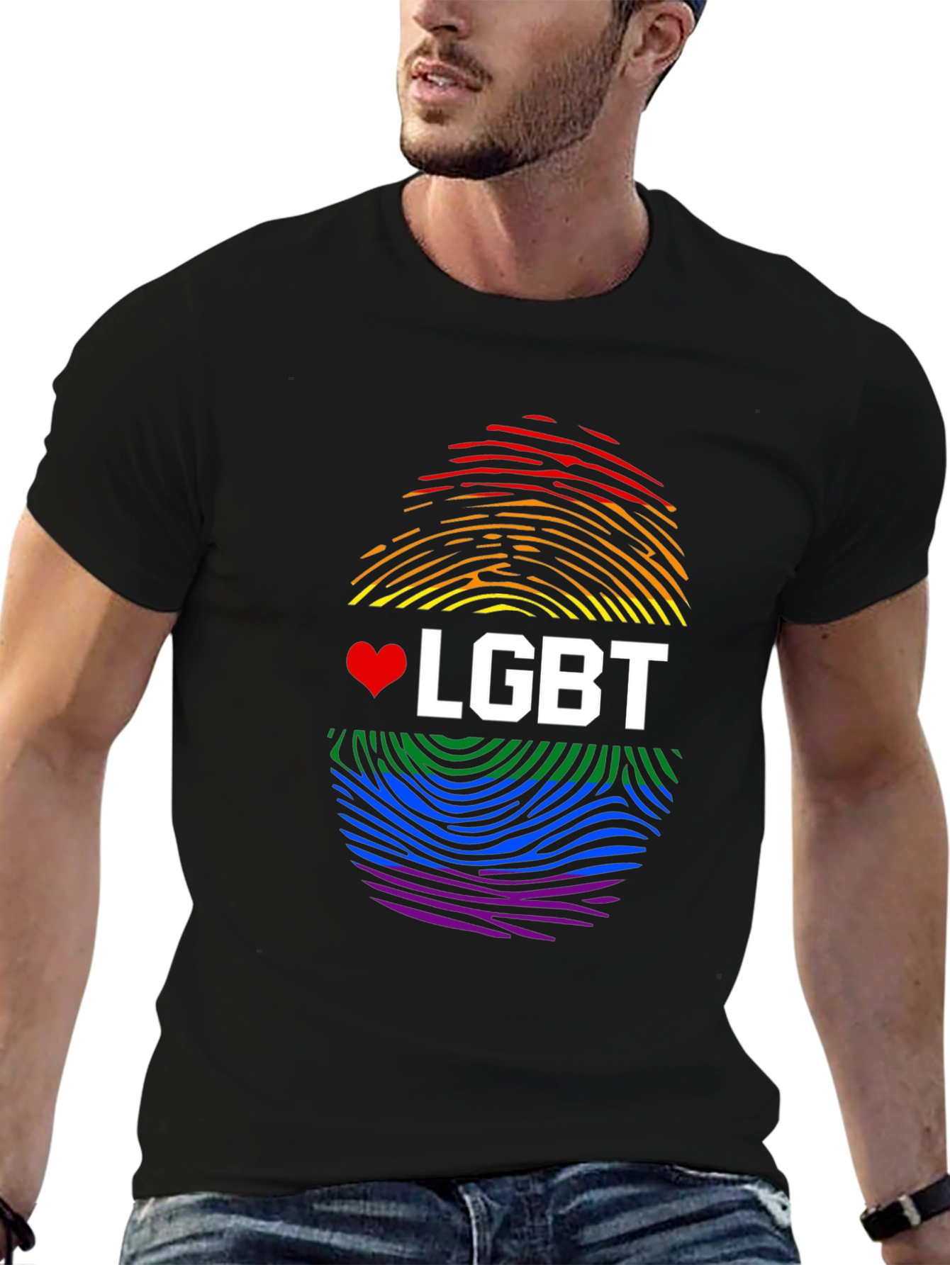LGBT Pride Fingerprint T-Shirt - Love & Equality