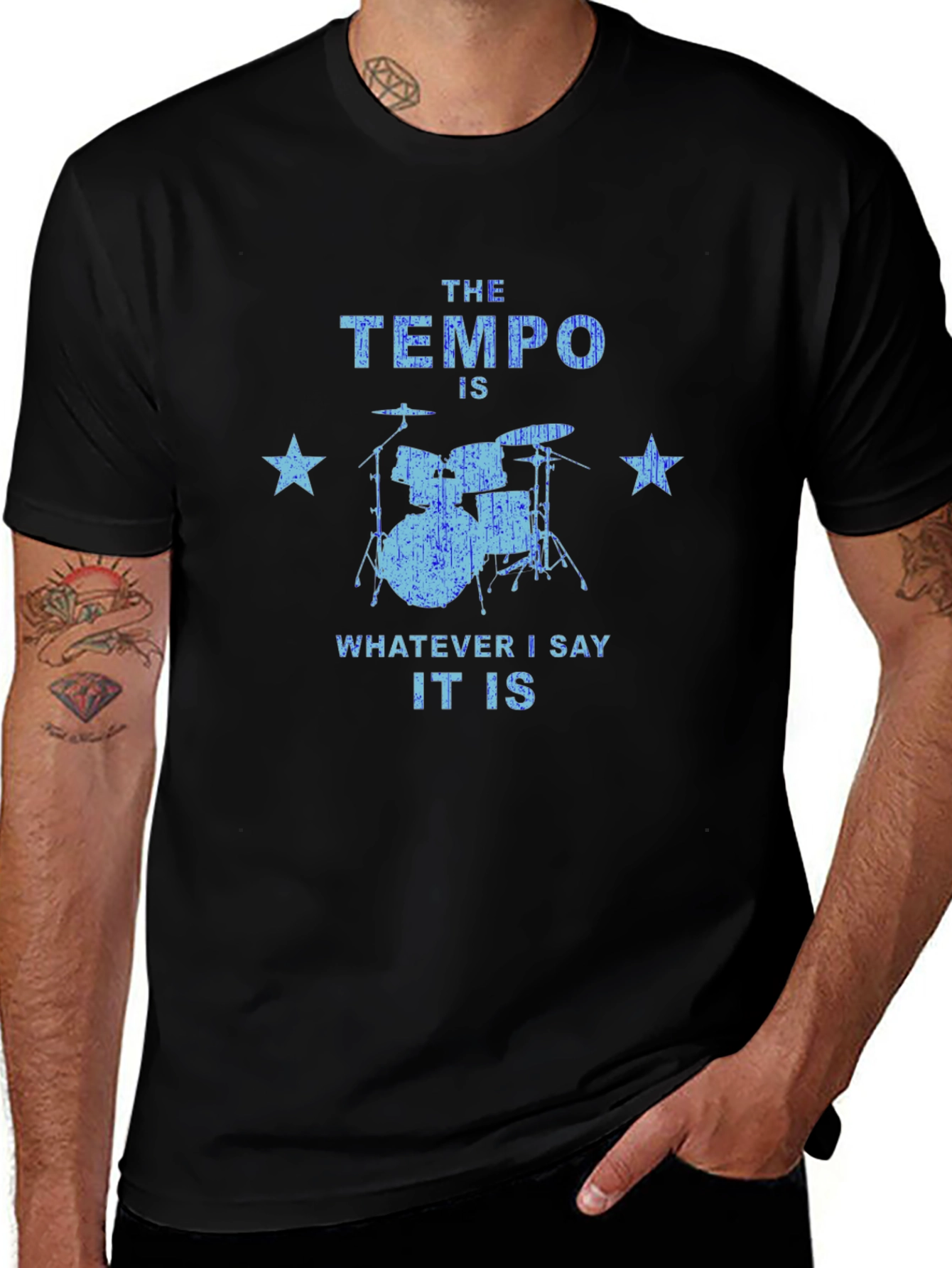 Tempo Drummer T-Shirt - Music Lover Tee