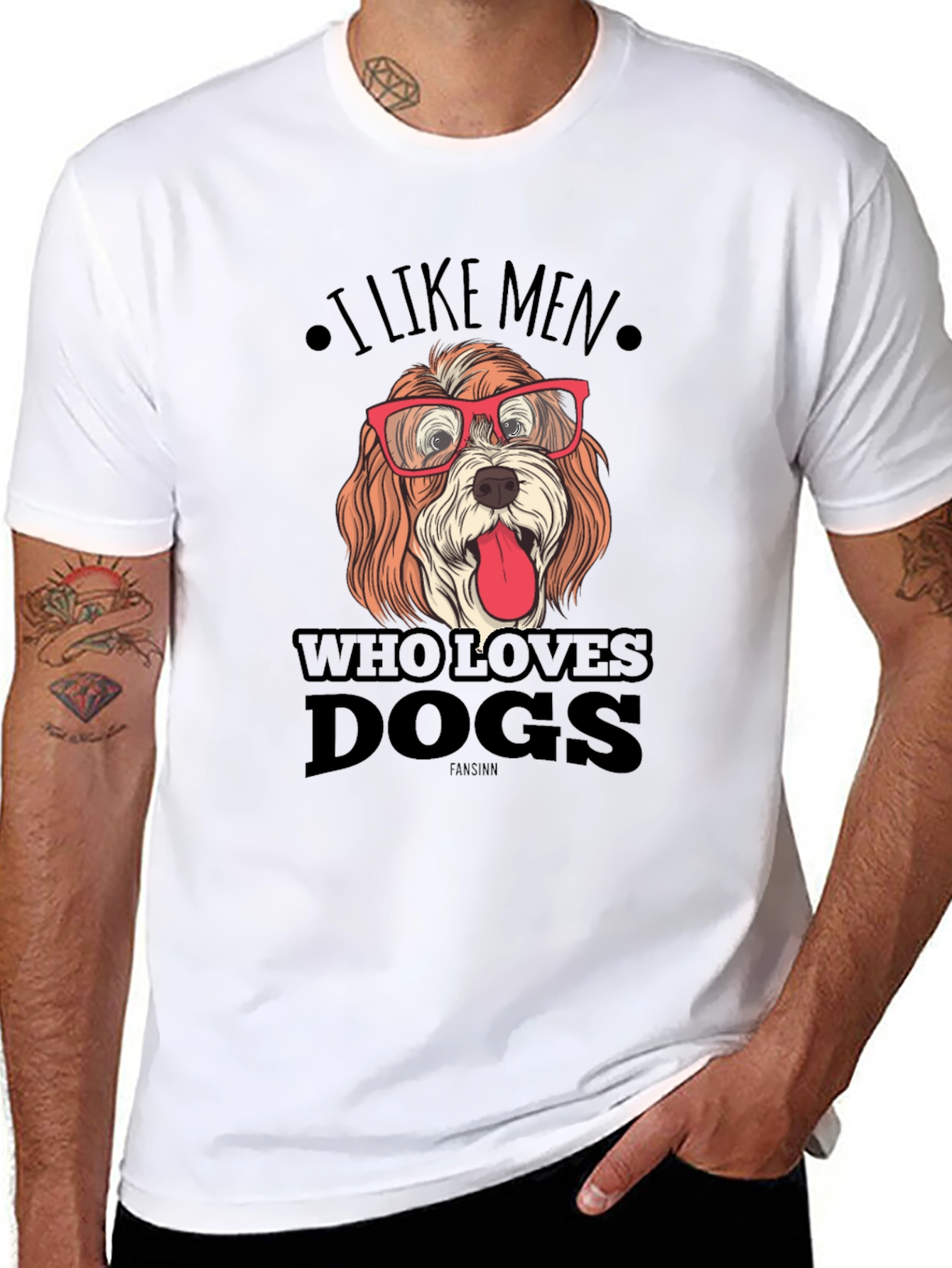 I Like Men Who Love Dogs Graphic Tee