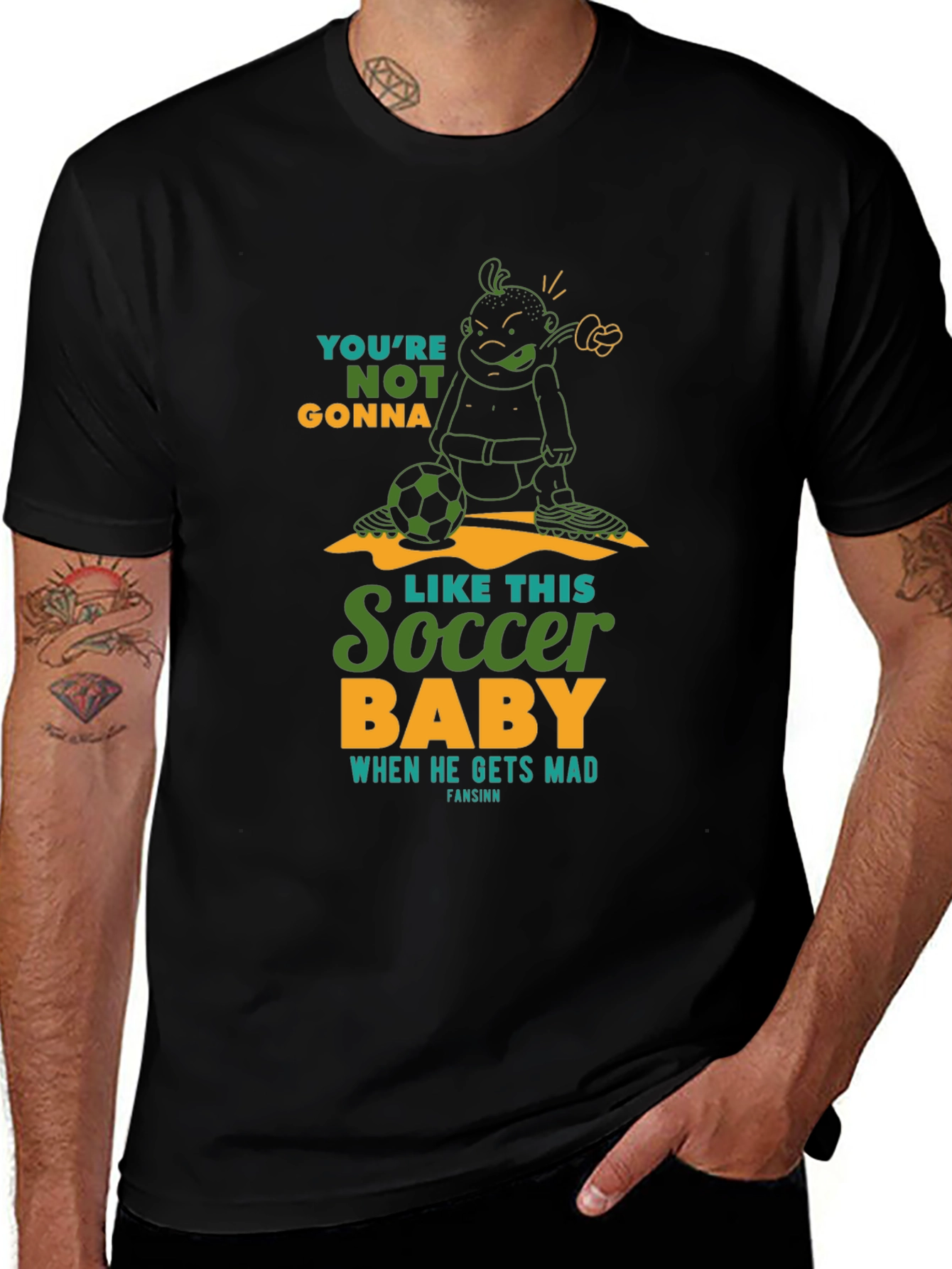Soccer Baby Graphic T-Shirt - Funny Design