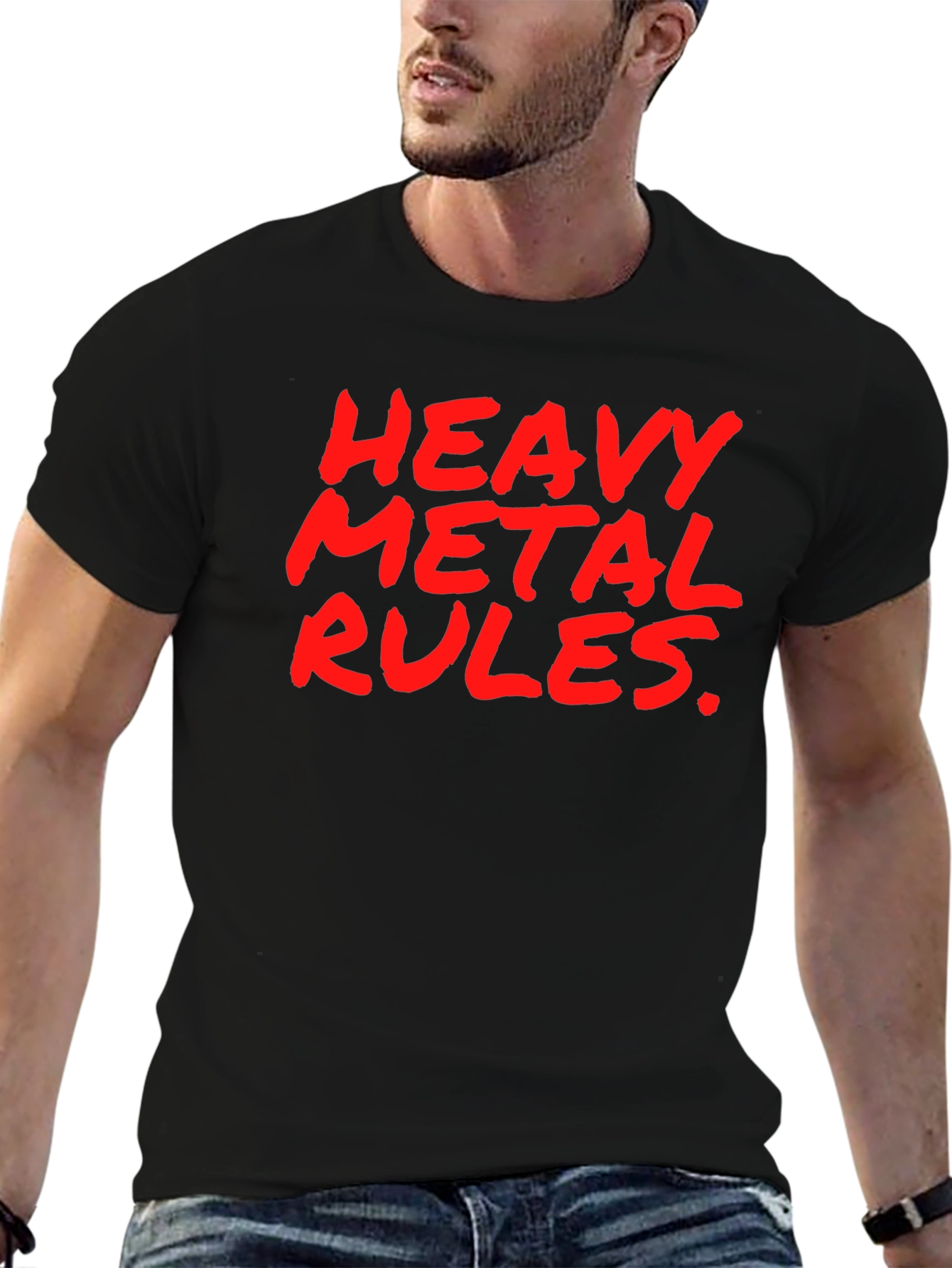 Heavy Metal Rules T-Shirt - Bold Graphic Tee