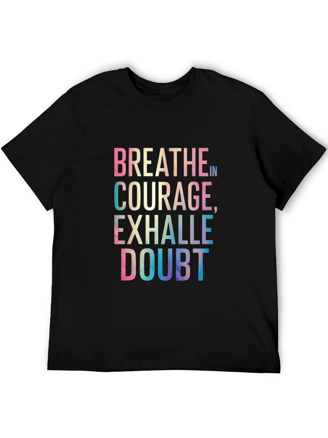 Breathe In Courage Graphic Tee - Black