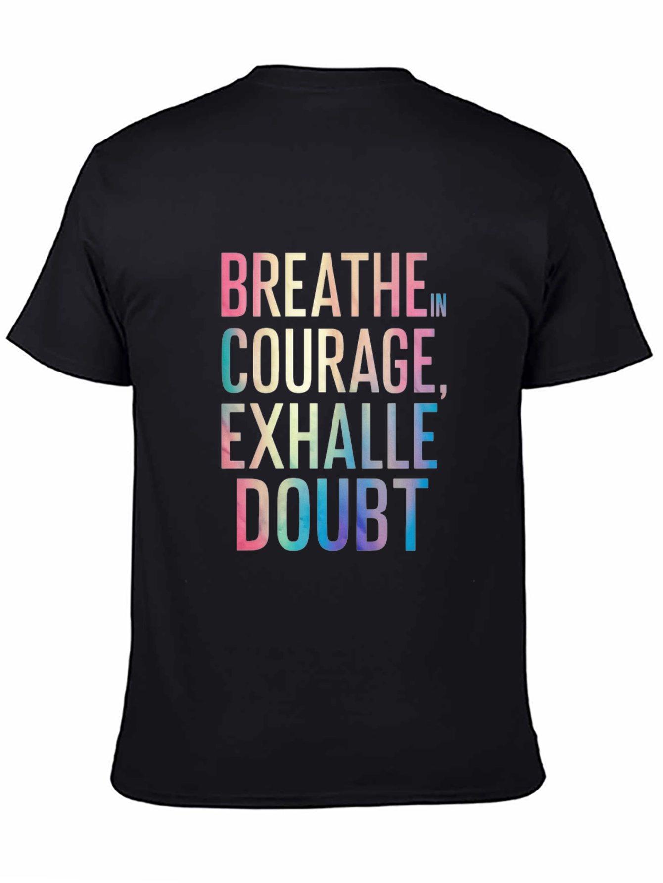Breathe In Courage Graphic Tee - Black