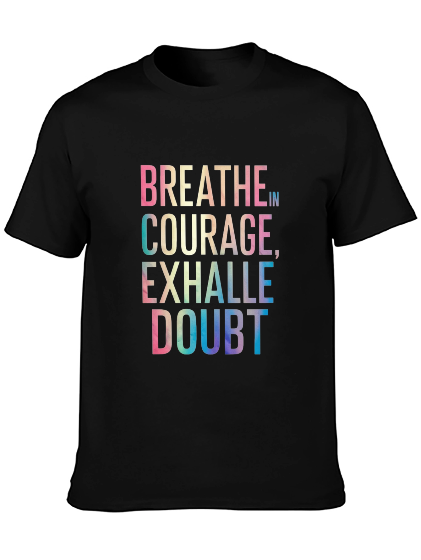 Breathe In Courage Graphic Tee - Black