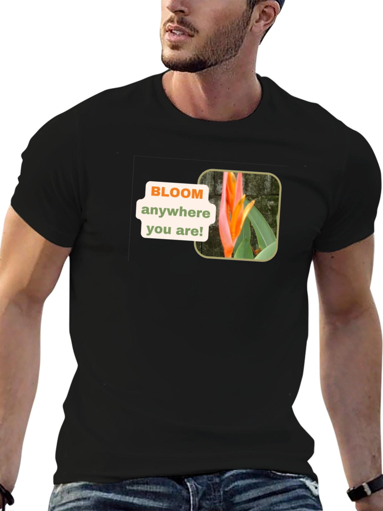 Bloom Anywhere Black T-Shirt