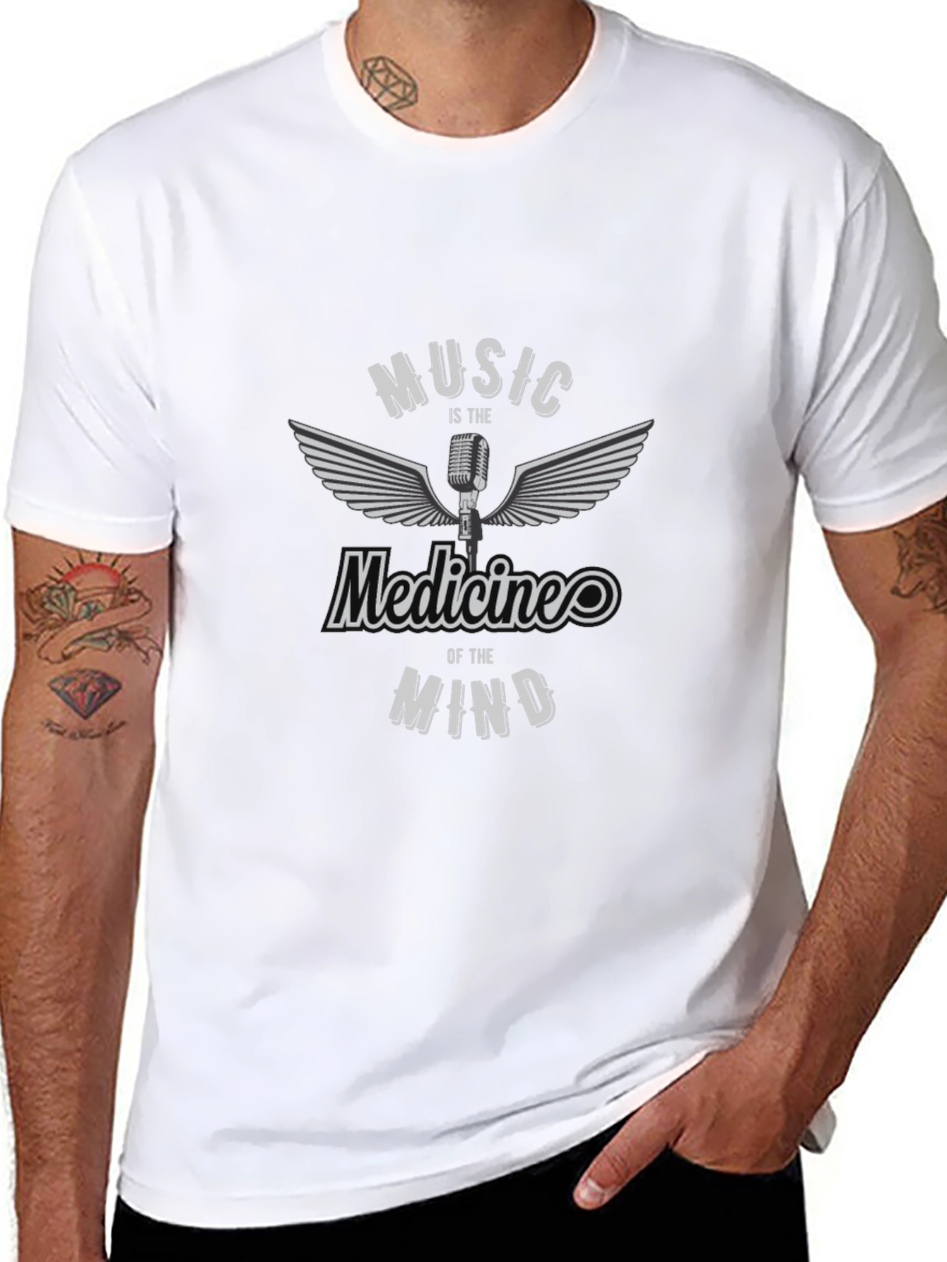 Music is the Medicine Black Graphic Tee