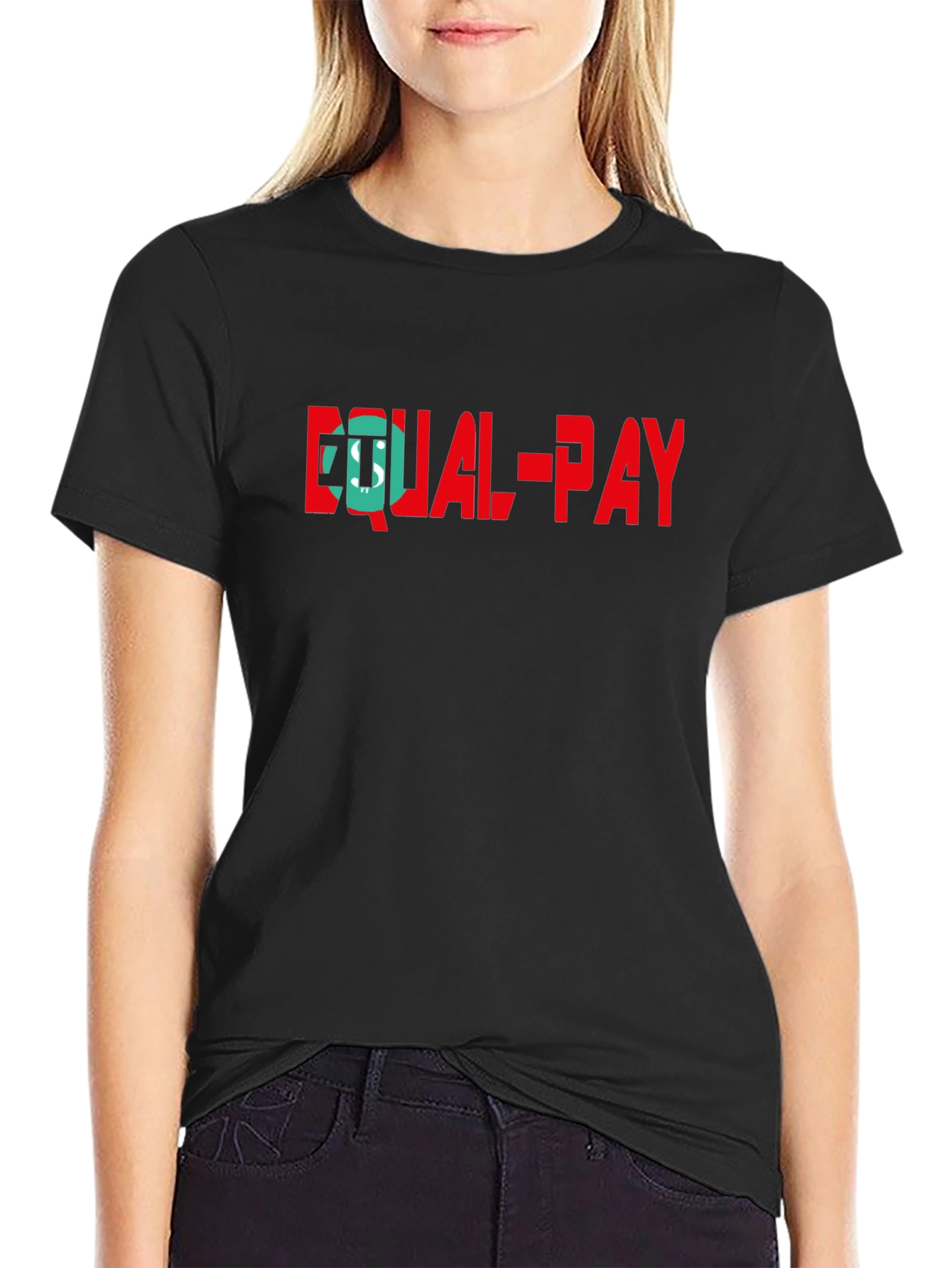Equal Pay Graphic Tee - Mens Black Cotton T-Shirt
