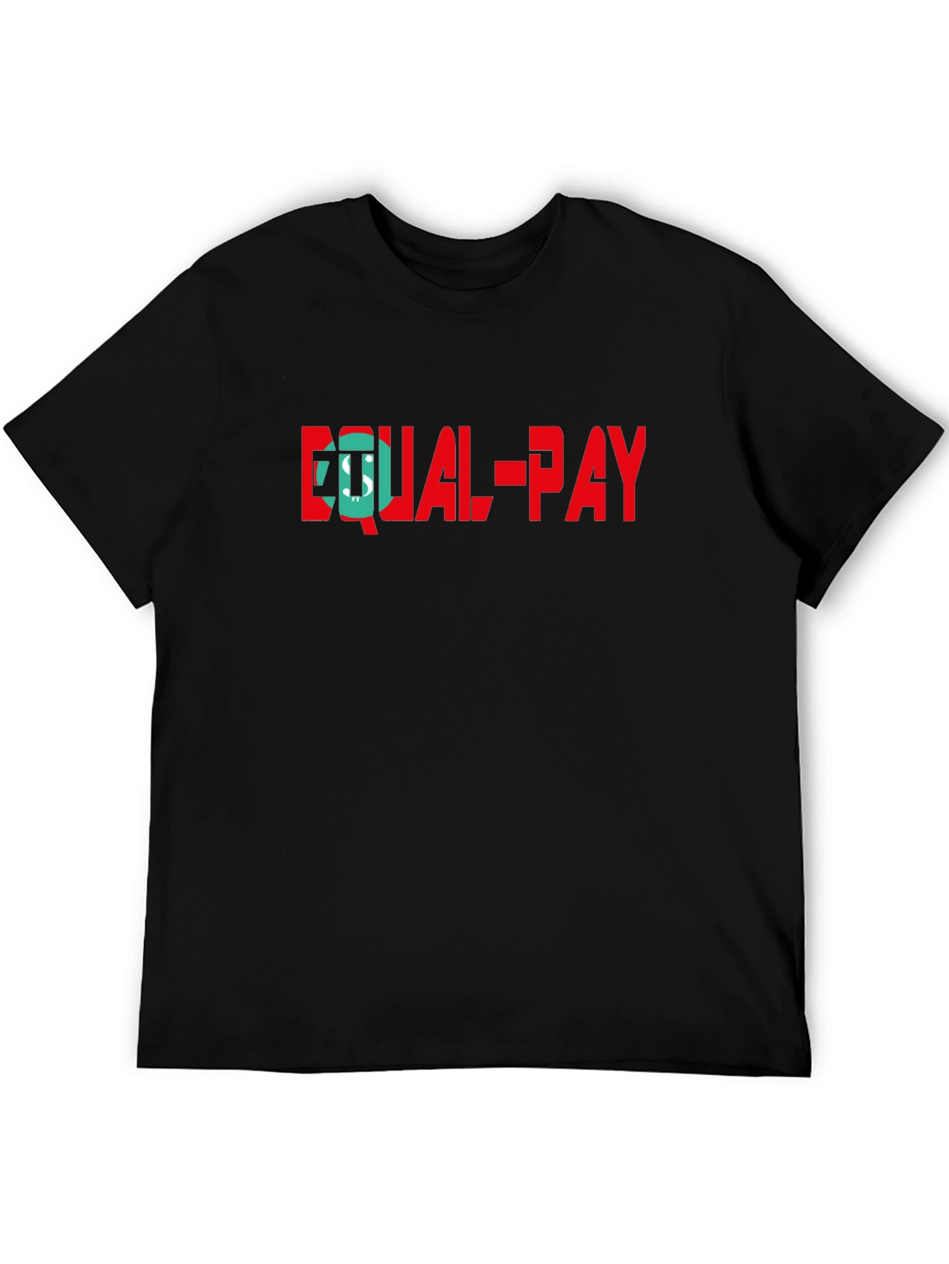 Equal Pay Graphic Tee - Mens Black Cotton T-Shirt