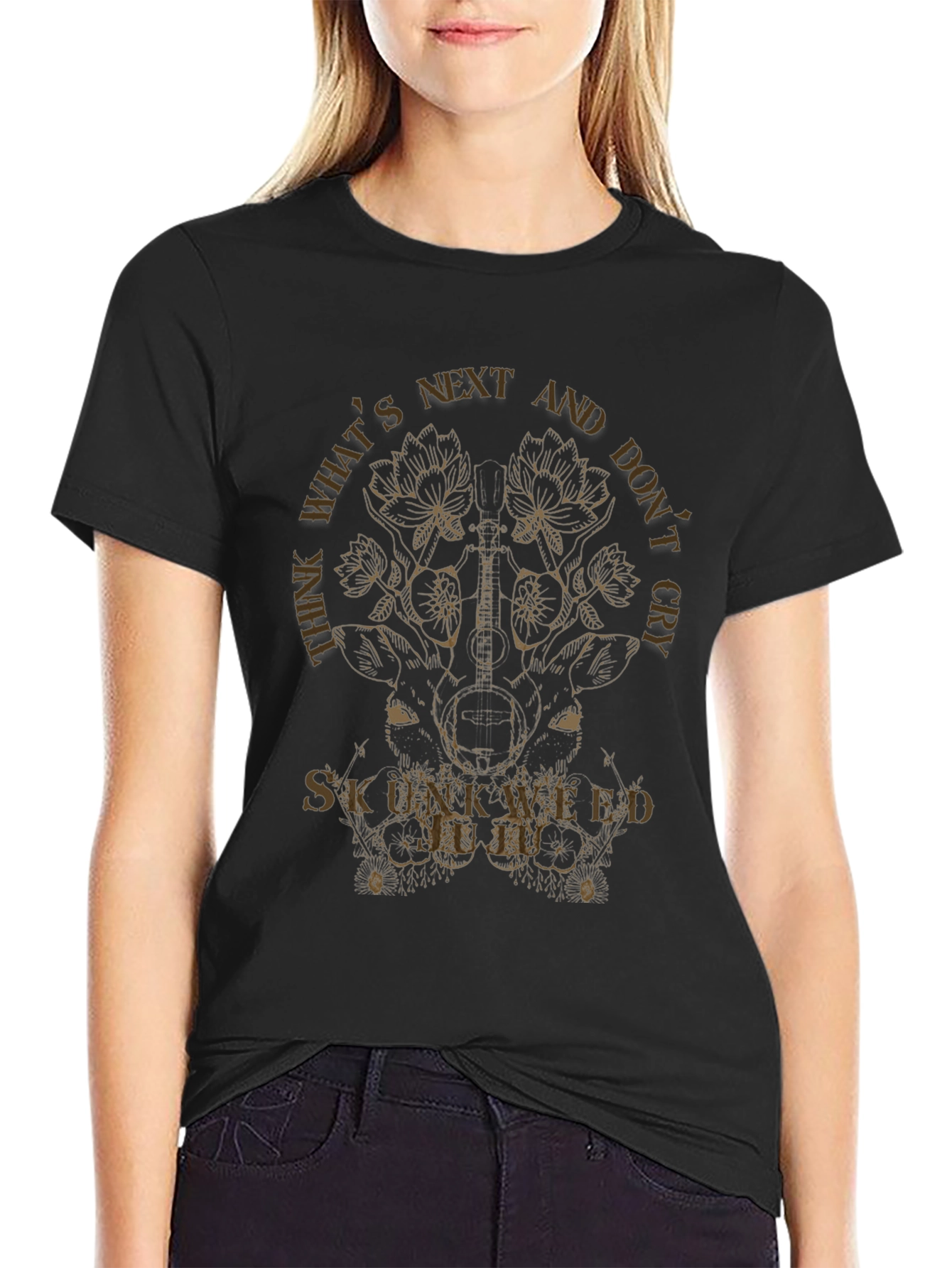 Think Whats Next Black Graphic Tee