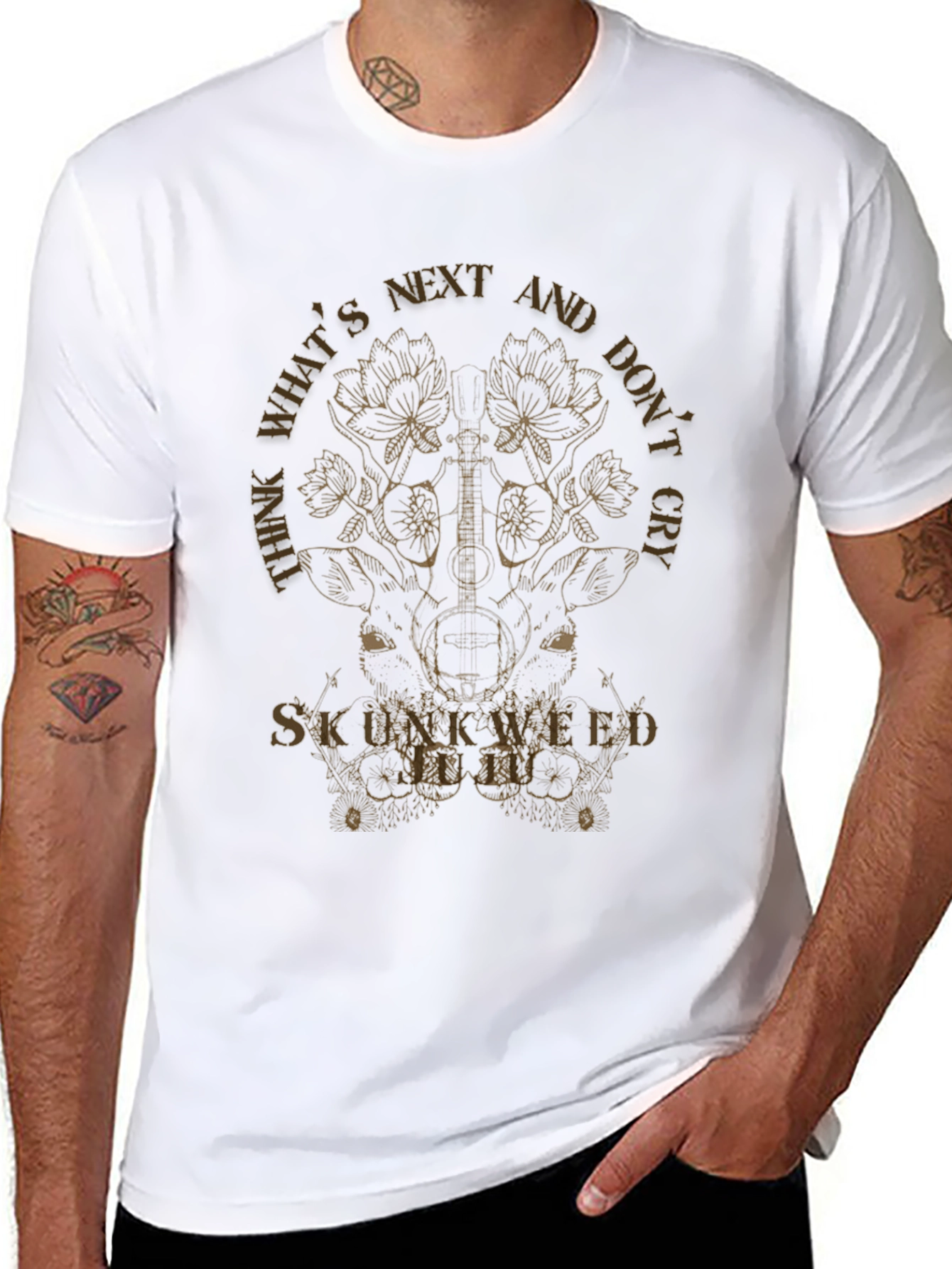 Think Whats Next Black Graphic Tee