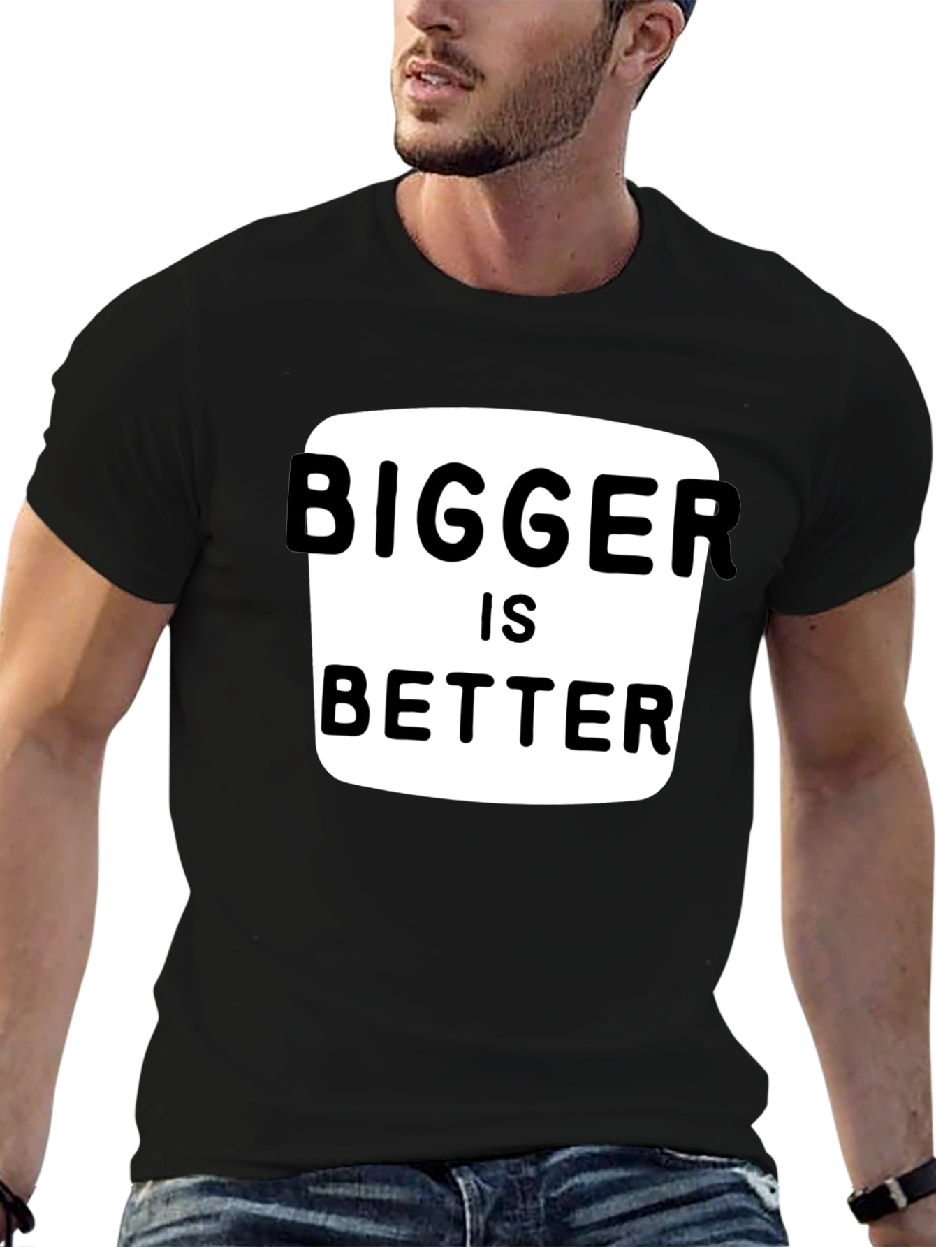 Bigger is Better Graphic Tee - Black